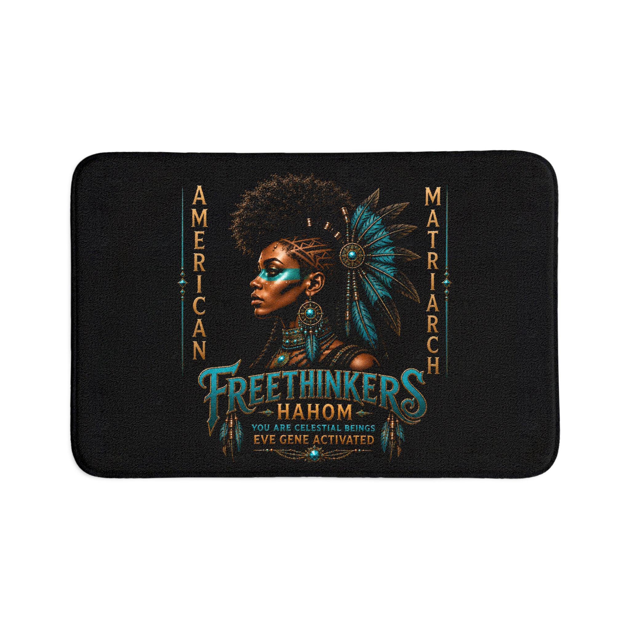 Freethinkers Hahom Native-Inspired Portrait Bath Mat Set | 3-Piece Bathroom Rug, view 3