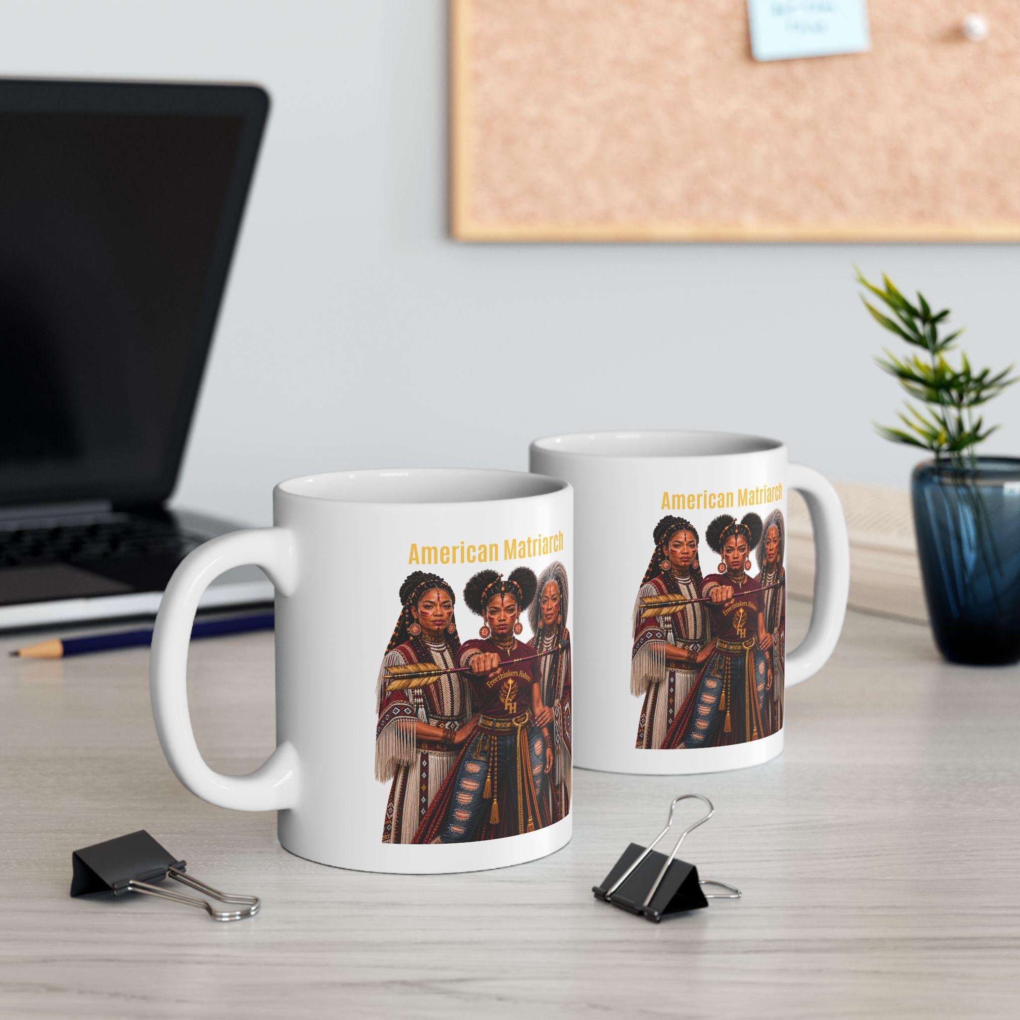 American Matriarch Indigenous Women Ceramic Mug (11oz, 15oz), view 6