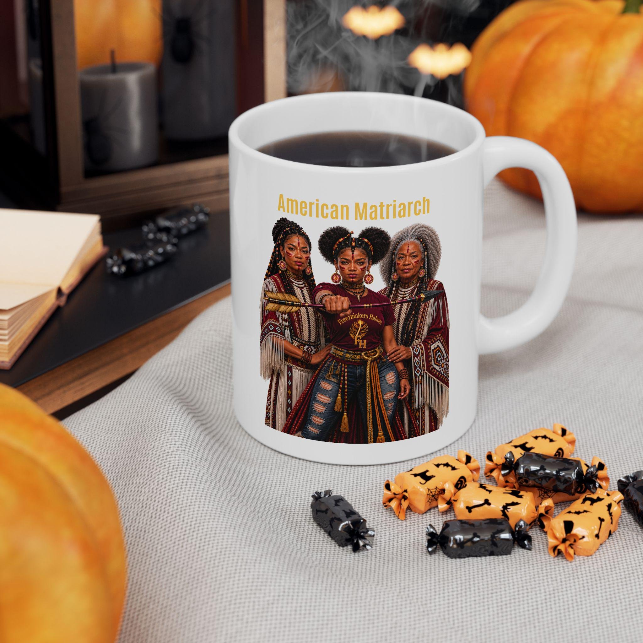 American Matriarch Indigenous Women Ceramic Mug (11oz, 15oz), view 7