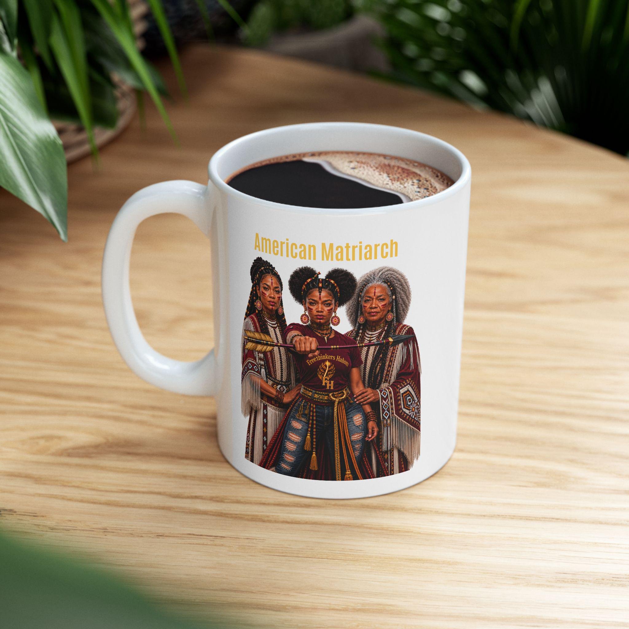 American Matriarch Indigenous Women Ceramic Mug (11oz, 15oz), view 8