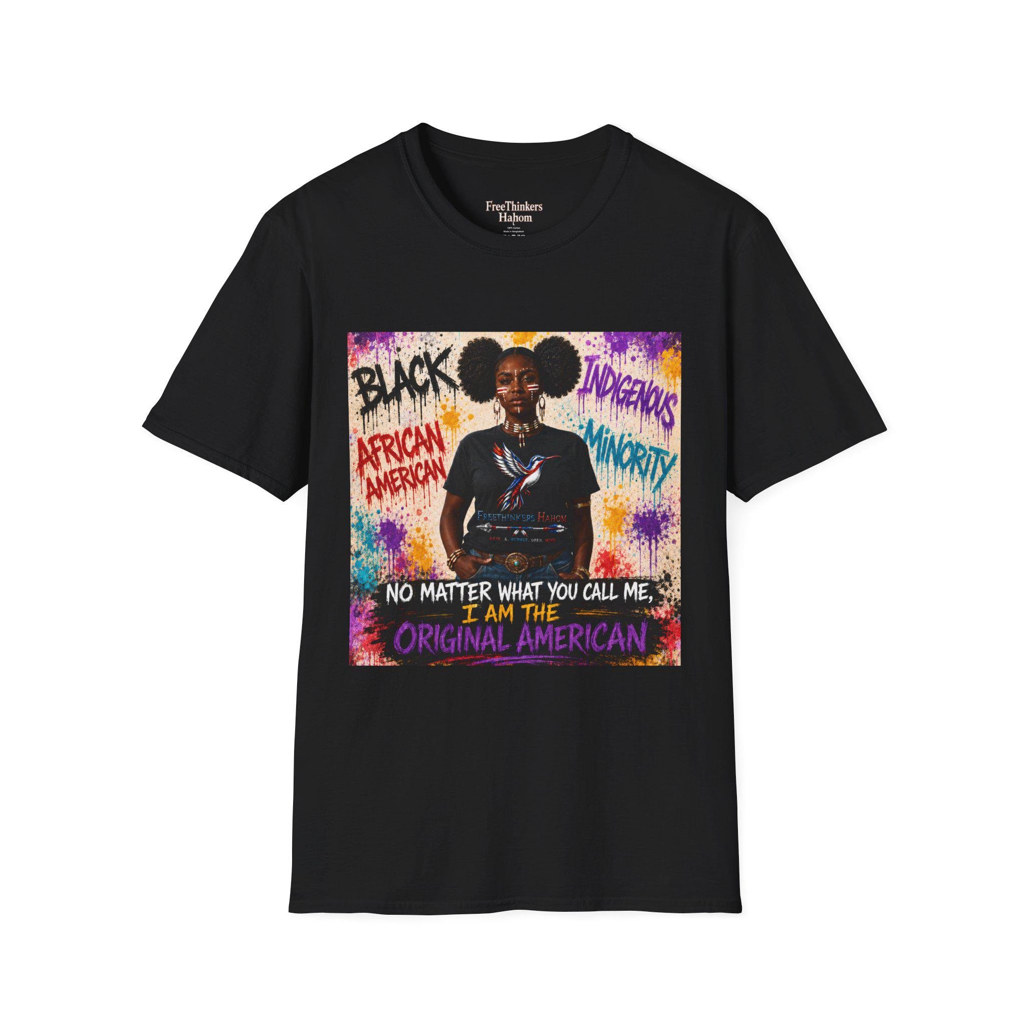 Original American Inspirational Minority graphic T-Shirt, view 3