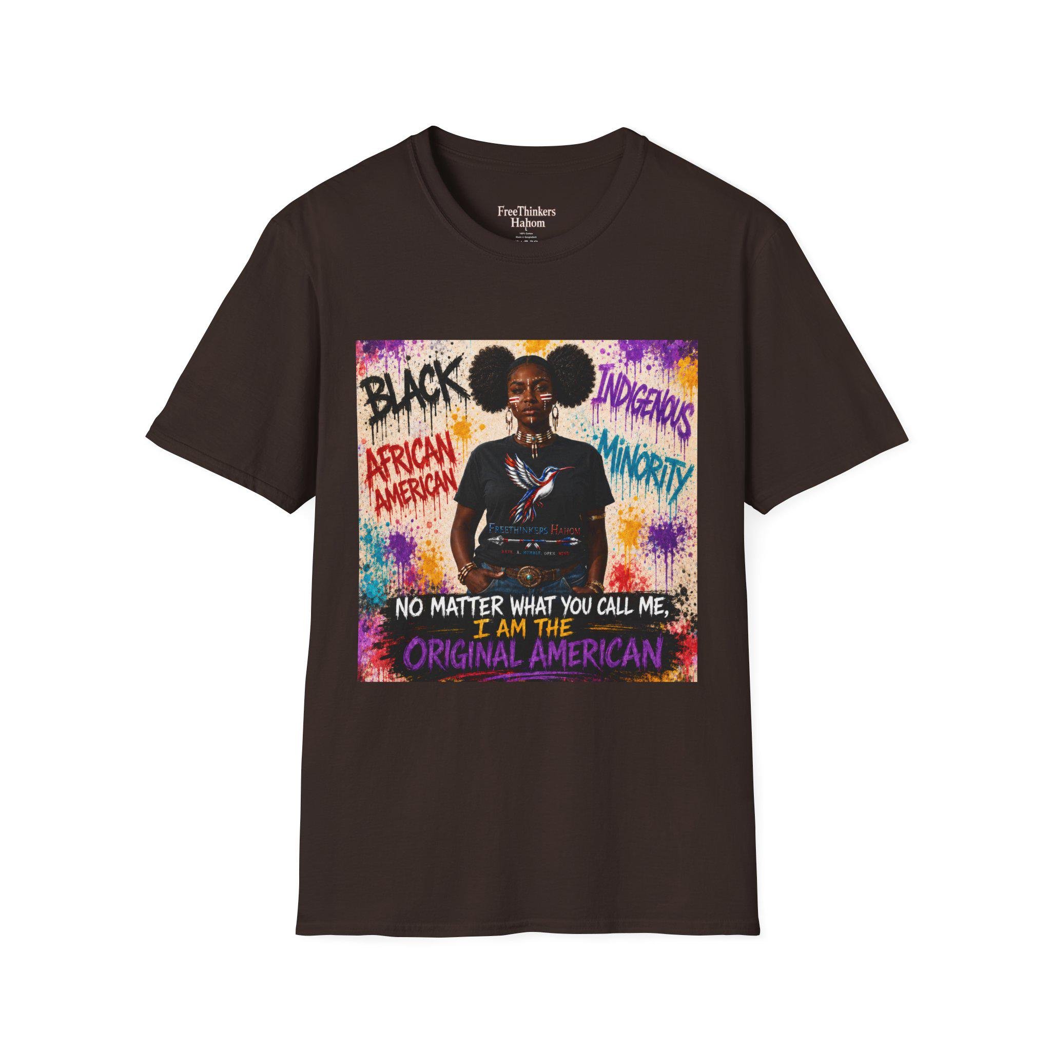 Original American Inspirational Minority graphic T-Shirt, view 5