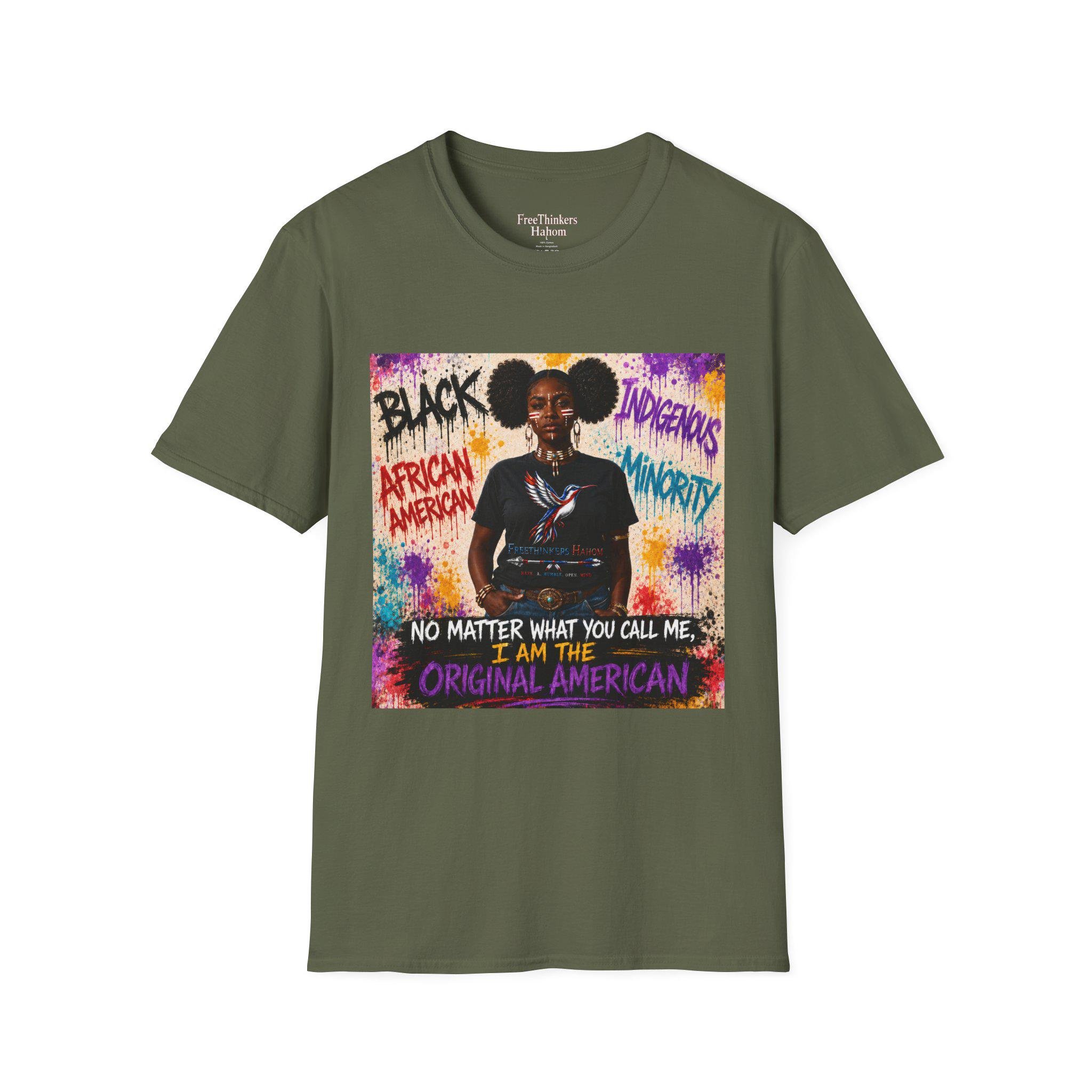 Original American Inspirational Minority graphic T-Shirt, view 8