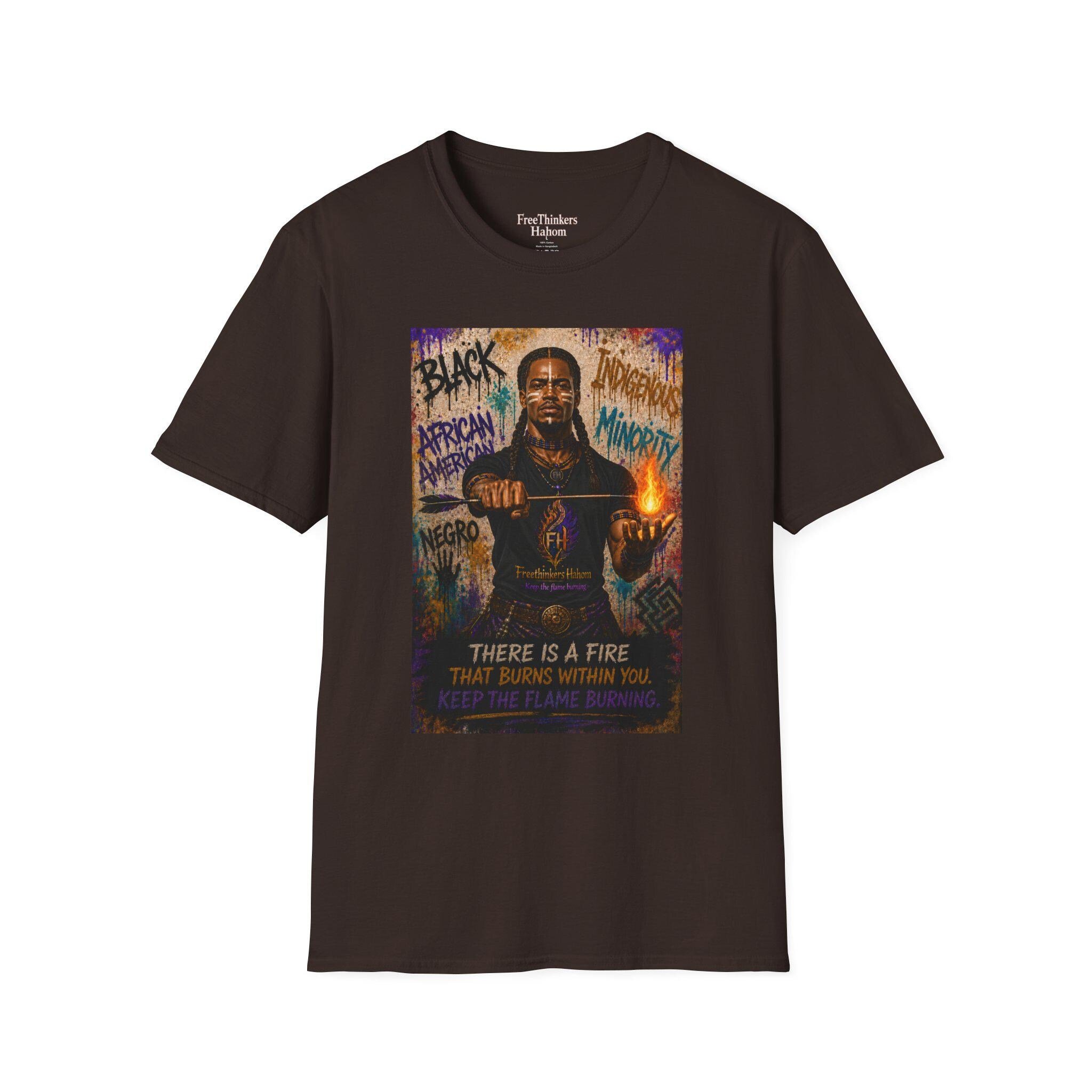 There Is a Fire Black Indigenous Minority Graphic T-Shirt American Empowerment, view 5