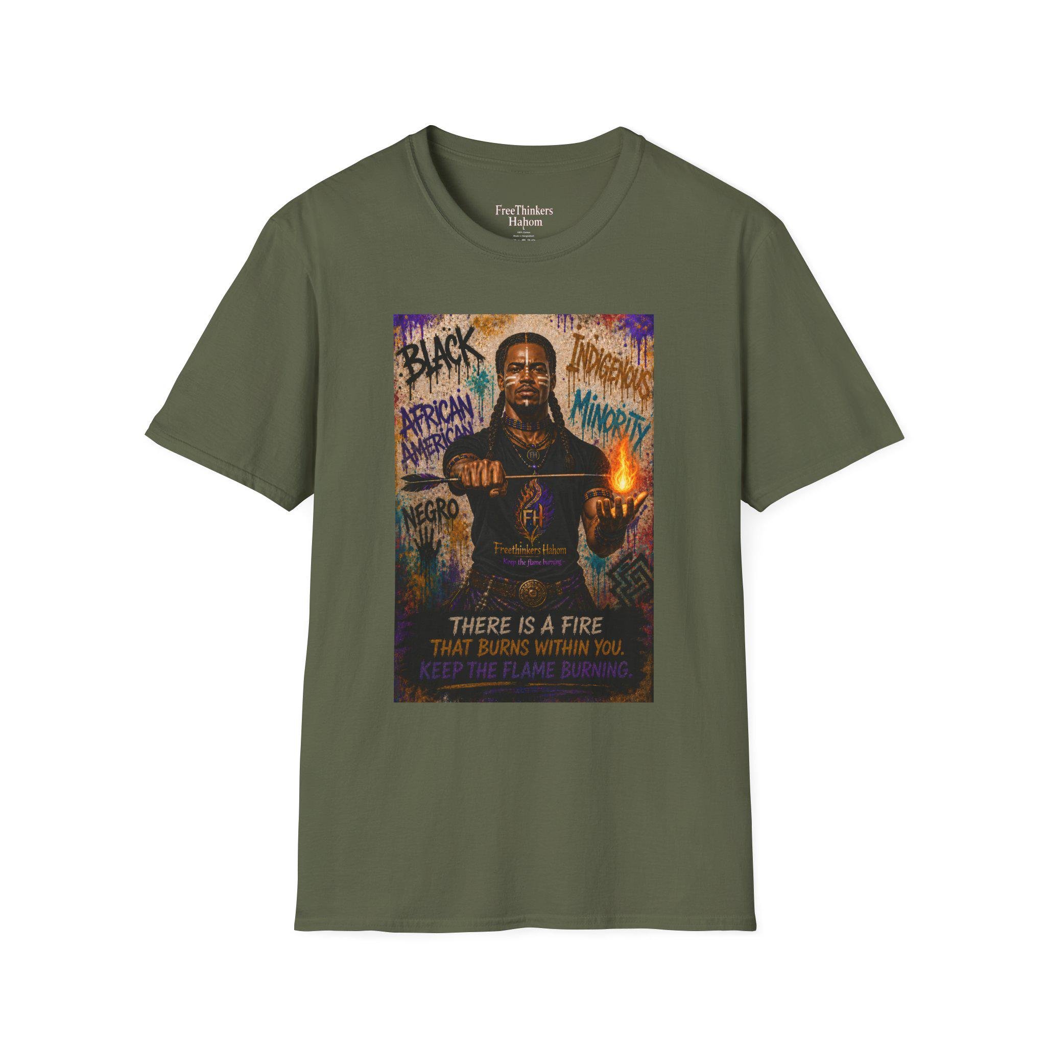There Is a Fire Black Indigenous Minority Graphic T-Shirt American Empowerment, view 9