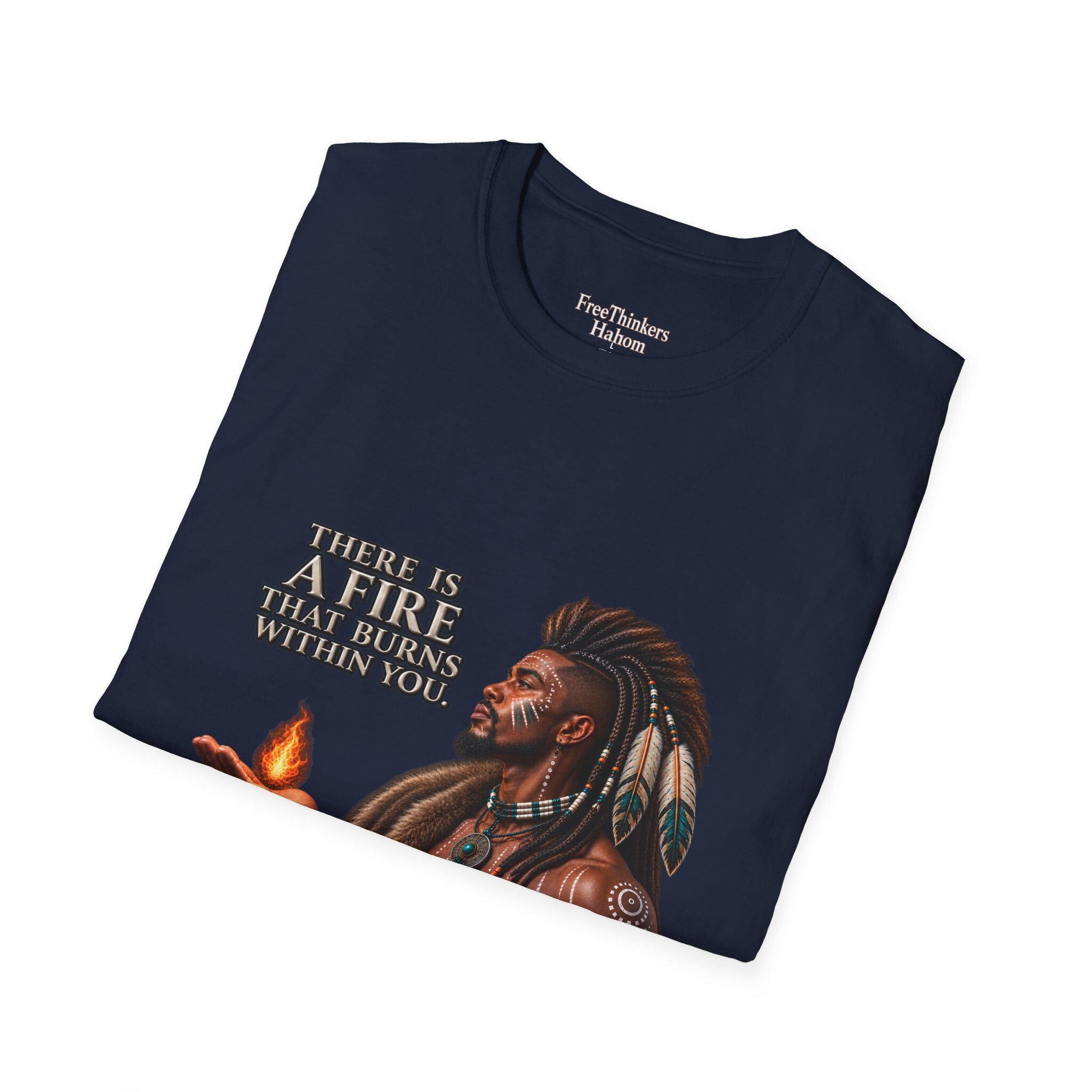 There Is A Fire That Burns Within You T-Shirt | Native Warrior Illustration, view 10