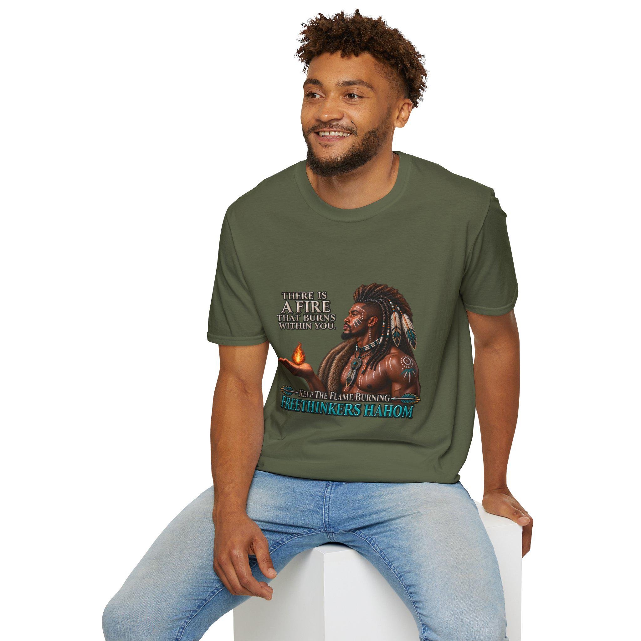 There Is A Fire That Burns Within You T-Shirt | Native Warrior Illustration, view 12