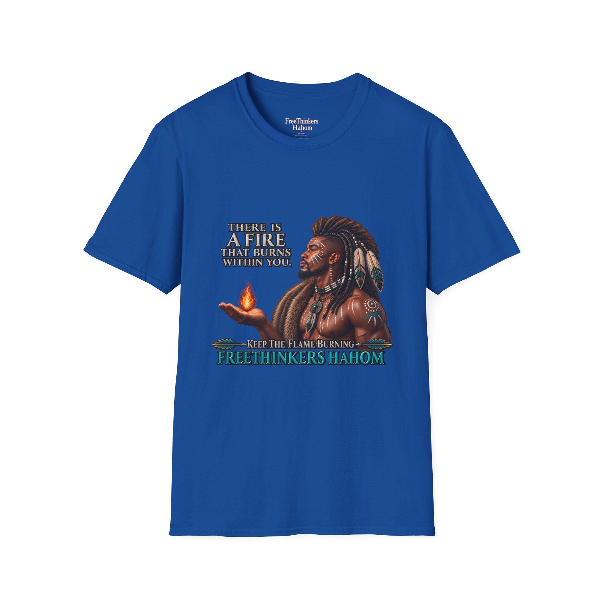 There Is A Fire That Burns Within You T-Shirt | Native Warrior Illustration, view 5