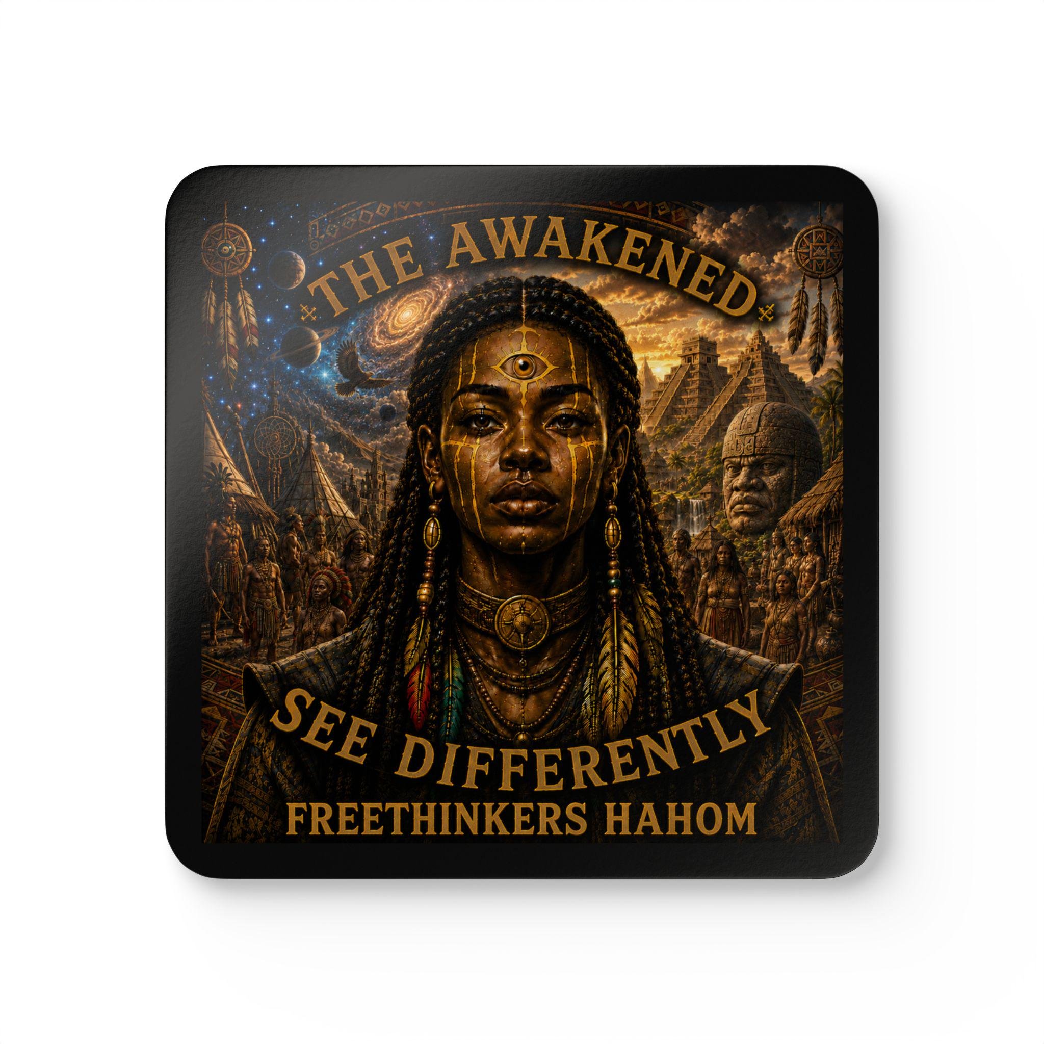 Awakened See Differently coaster | Corkwood Coaster Set, view 2