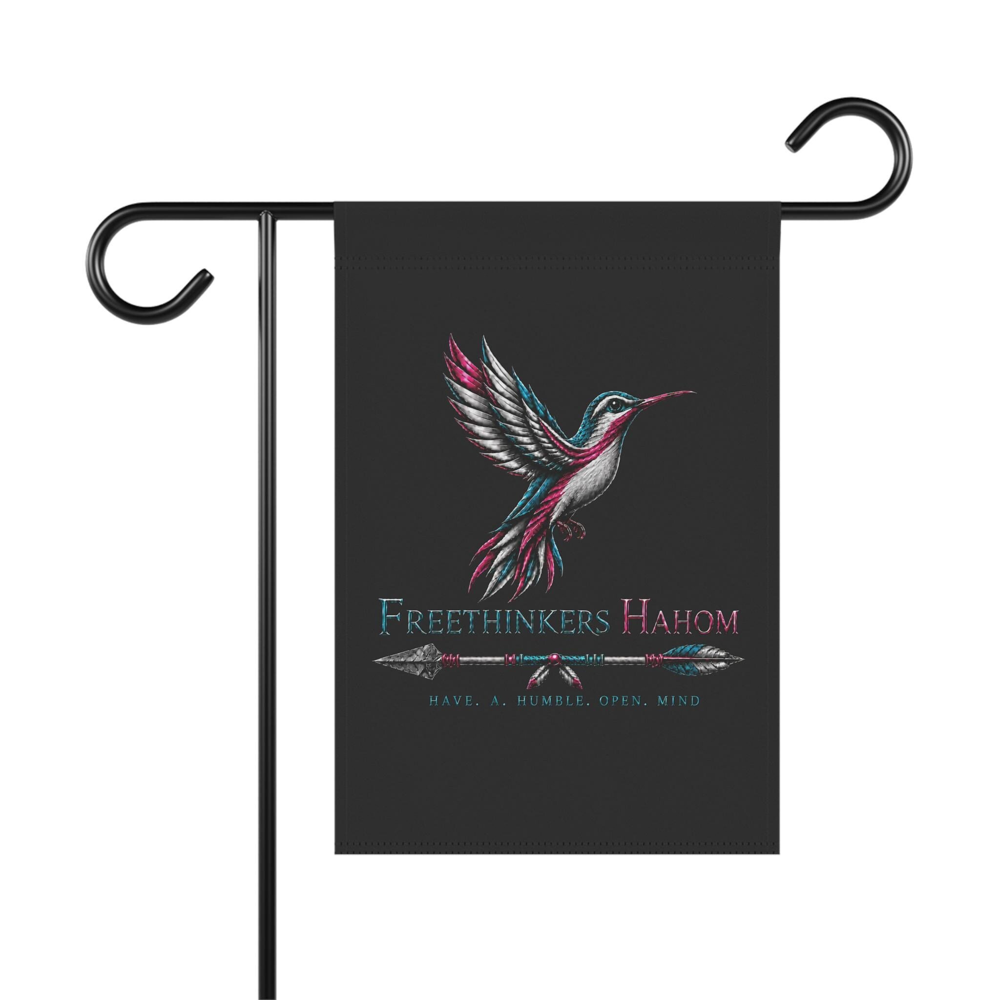 Hummingbird Freethinkers Banner | Garden Flag, House Yard Decor, view 2