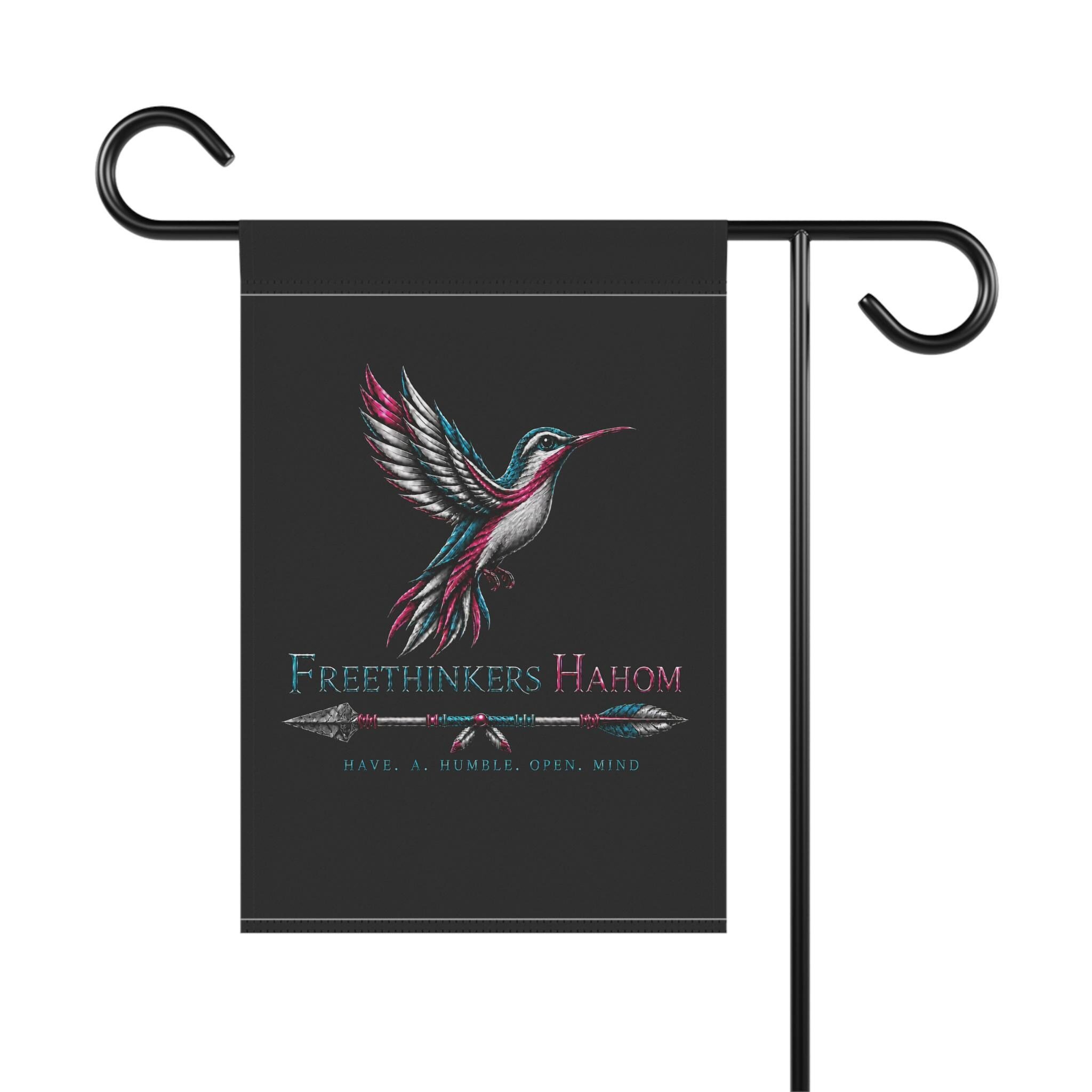 Hummingbird Freethinkers Banner | Garden Flag, House Yard Decor, view 3