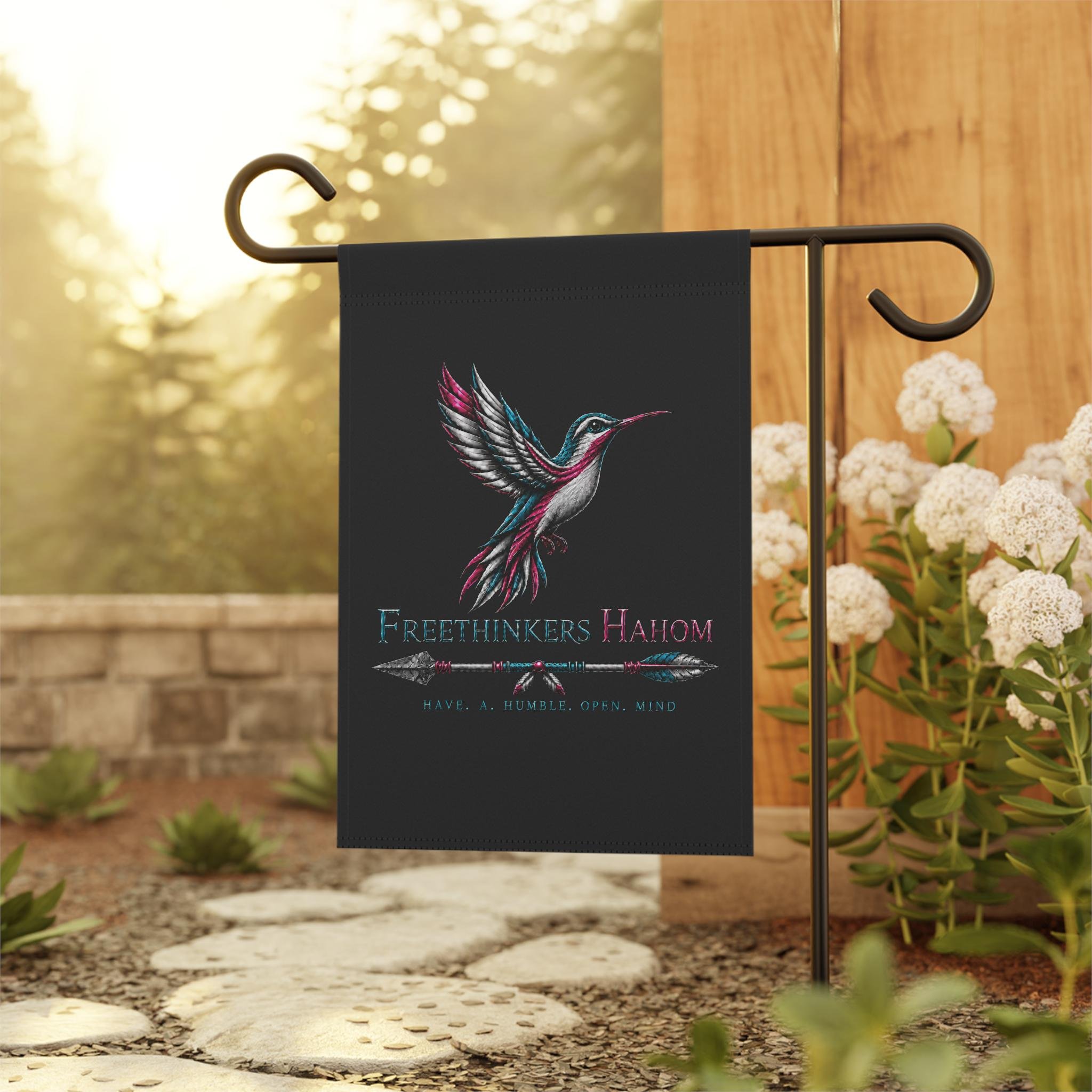 Hummingbird Freethinkers Banner | Garden Flag, House Yard Decor, view 5