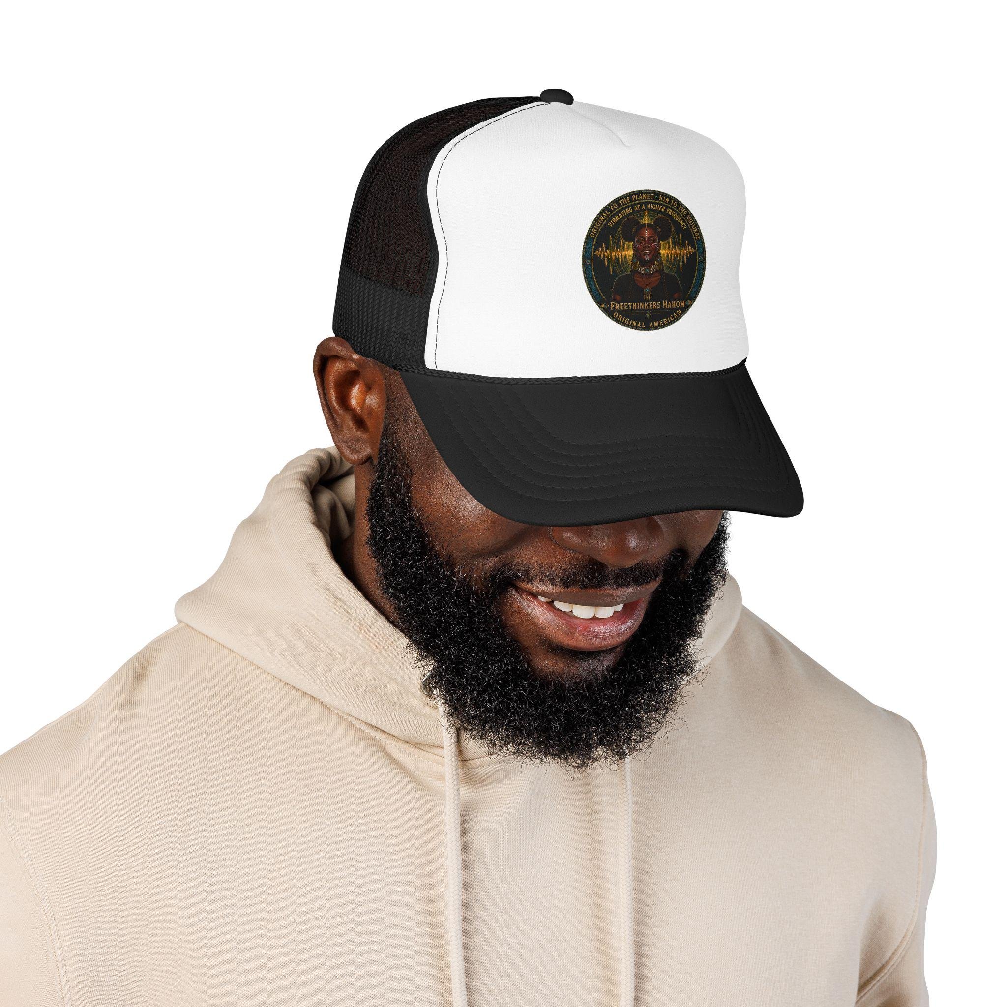Original American Foam Trucker Hat | Cosmic Soundwave Emblem, view 7