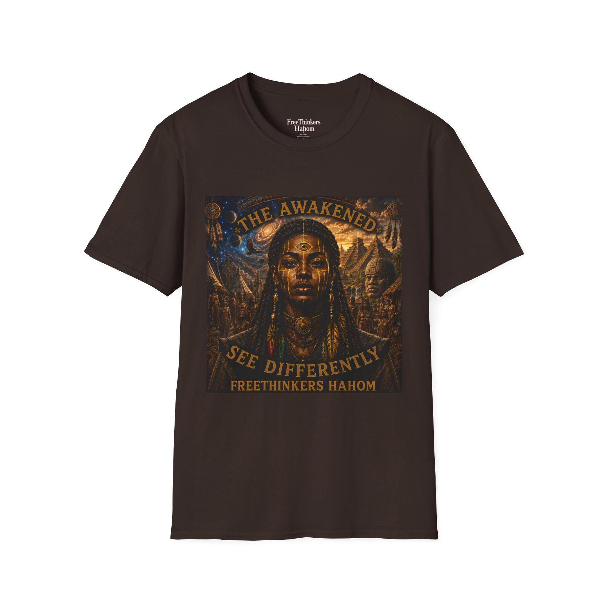 The Awakened portrait T-Shirt | Spiritual Goddess design