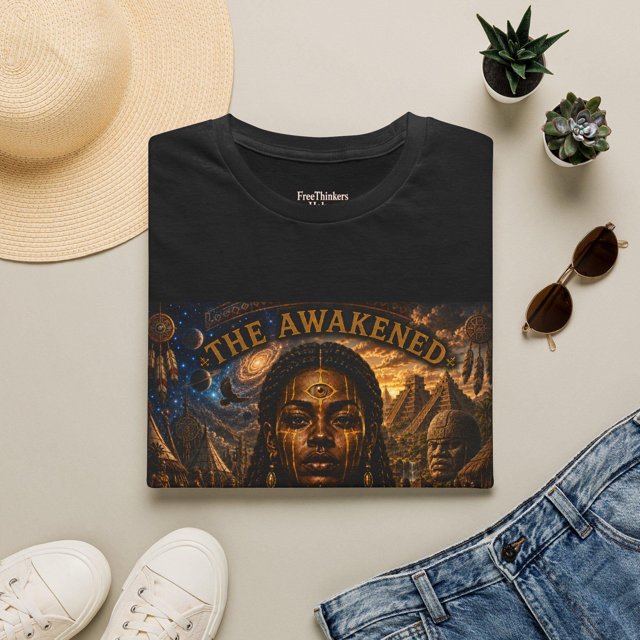 The Awakened portrait T-Shirt | Spiritual Goddess design, view 10
