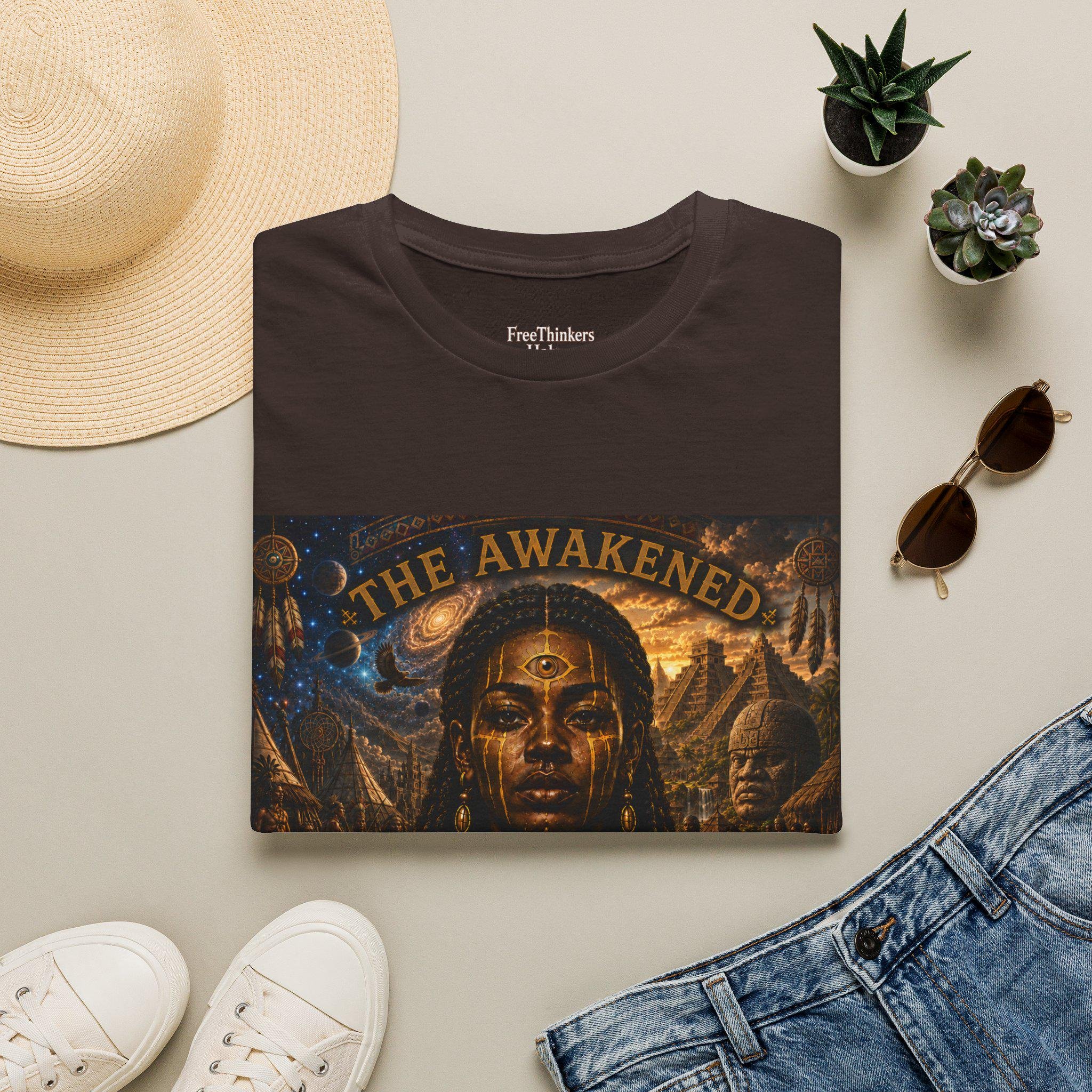The Awakened portrait T-Shirt | Spiritual Goddess design, view 11