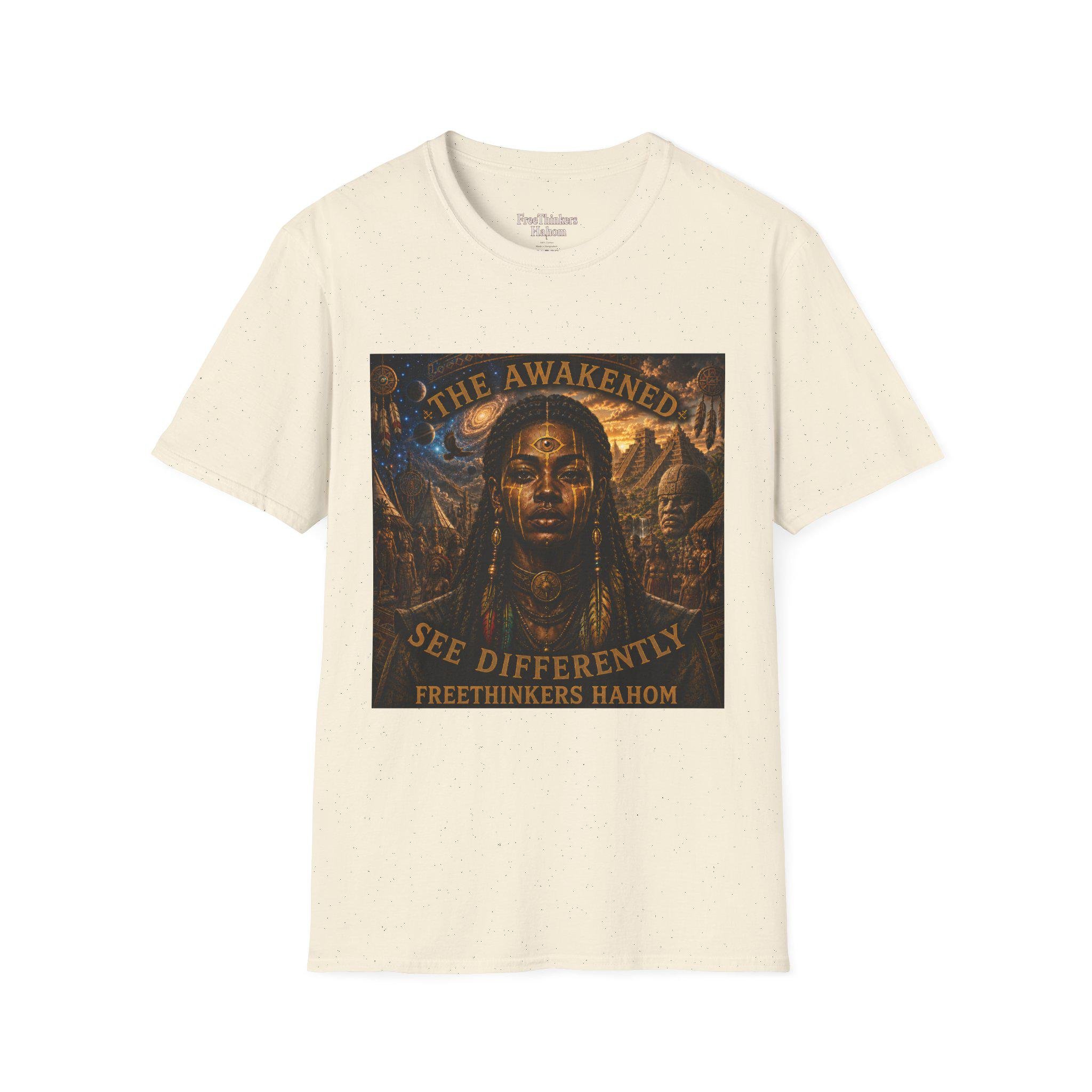 The Awakened portrait T-Shirt | Spiritual Goddess design, view 4
