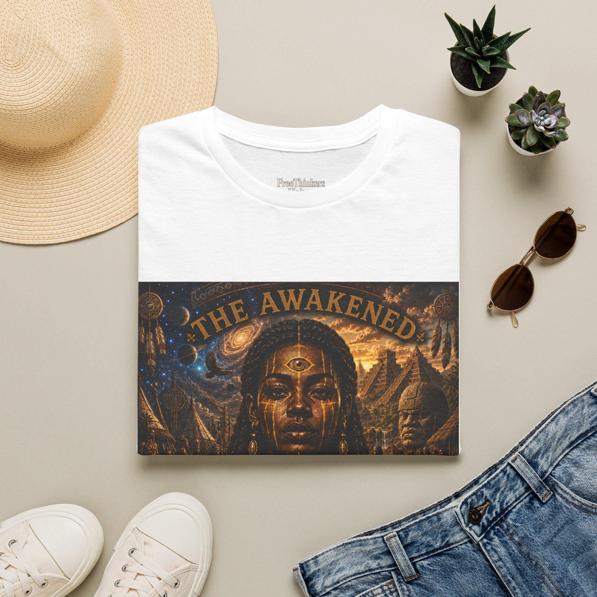 The Awakened portrait T-Shirt | Spiritual Goddess design, view 9