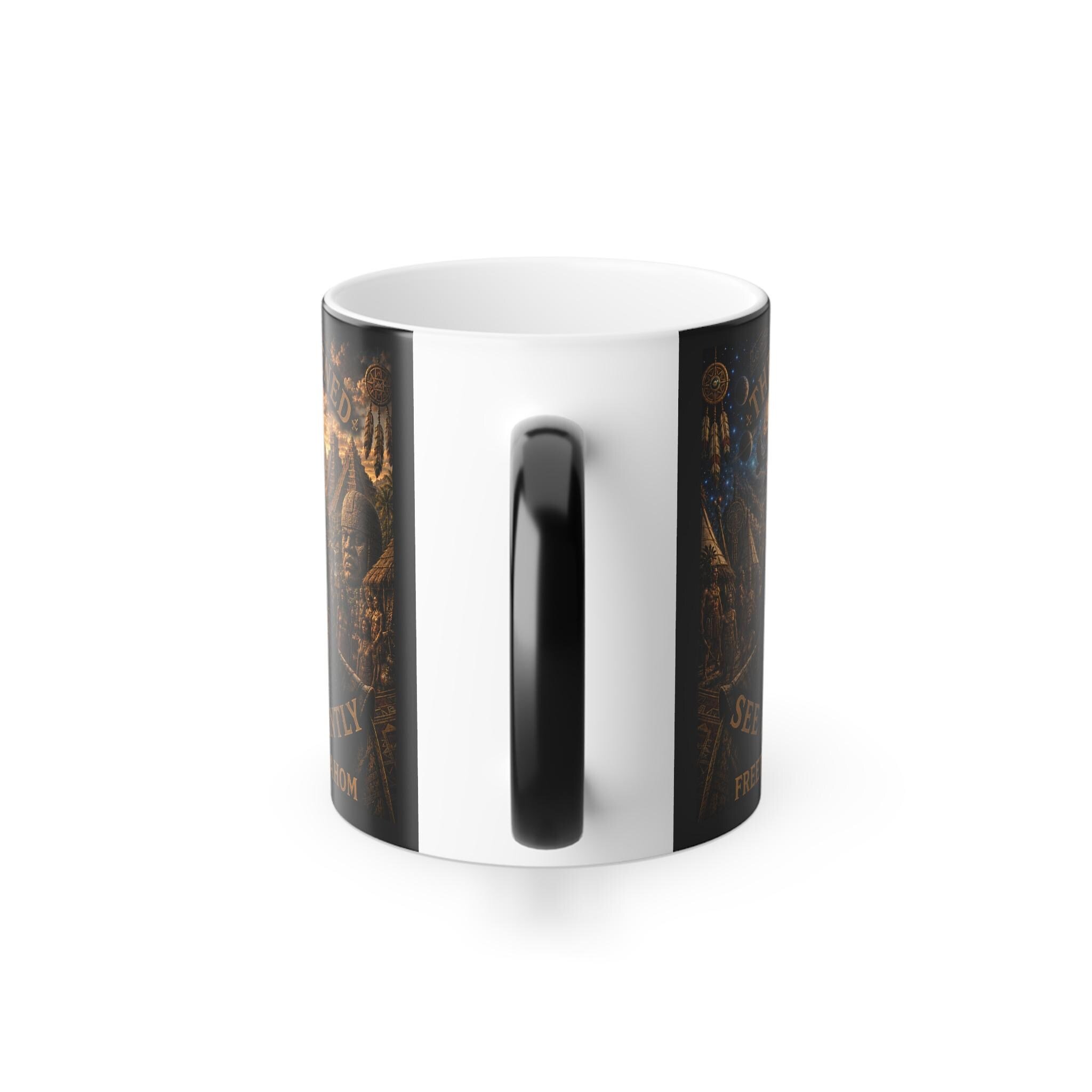 Native American Dreamcatcher Mountain Scene Color Morphing Mug, view 3