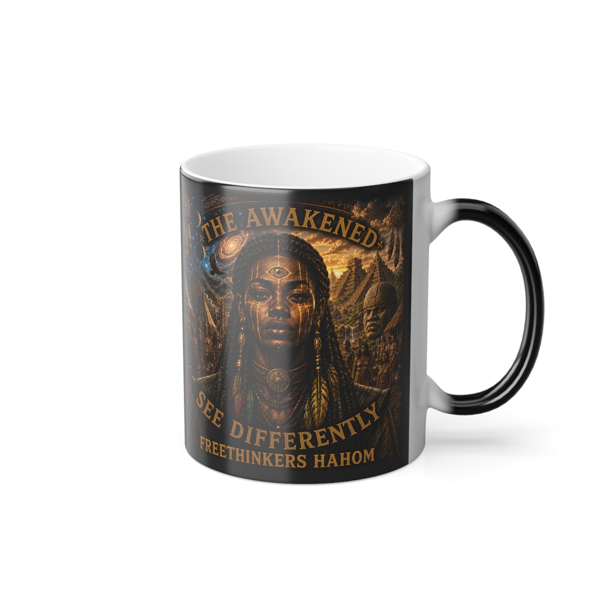 Native American Dreamcatcher Mountain Scene Color Morphing Mug, view 4