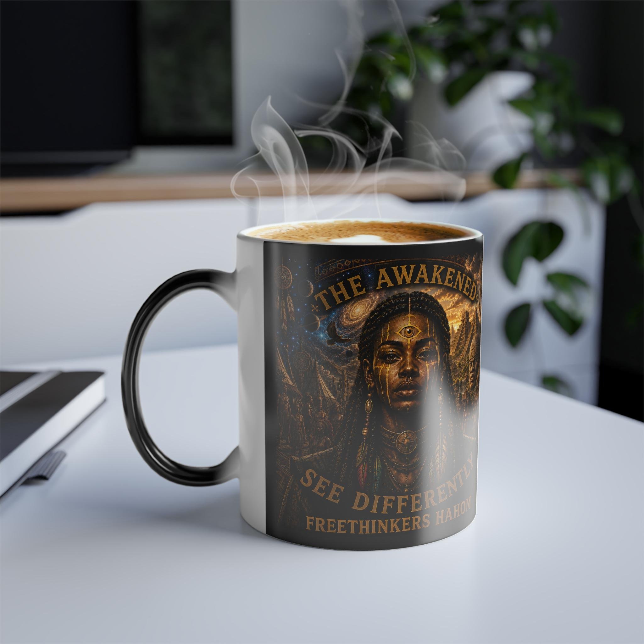 Native American Dreamcatcher Mountain Scene Color Morphing Mug, view 6