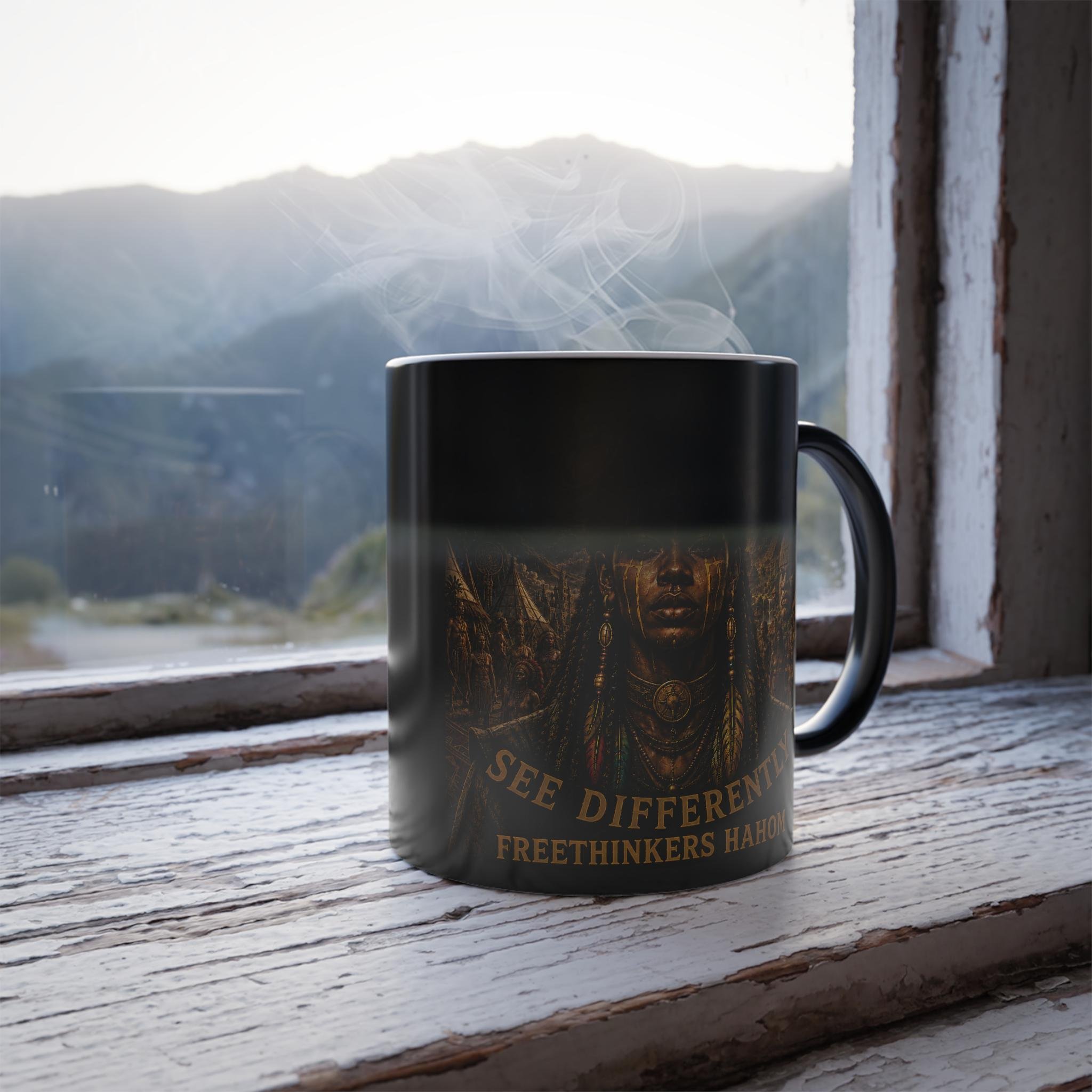 Native American Dreamcatcher Mountain Scene Color Morphing Mug, view 8