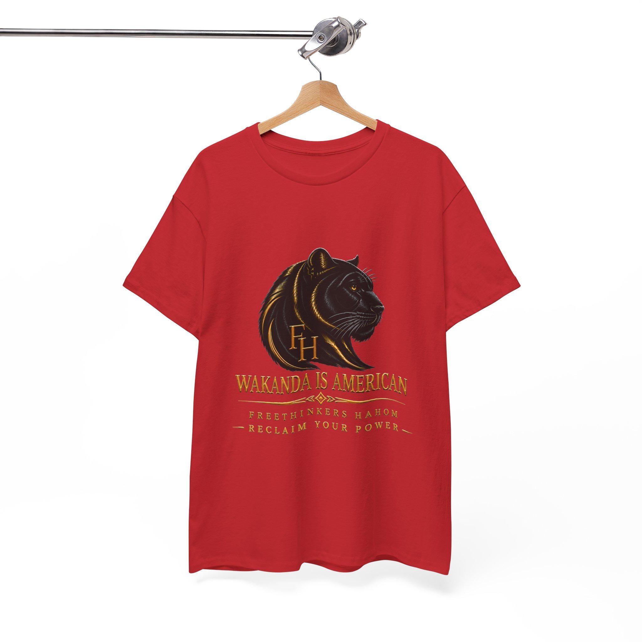 Wakanda Is American Tee | Black Panther Silhouette, Hero Fist Graphic, view 20