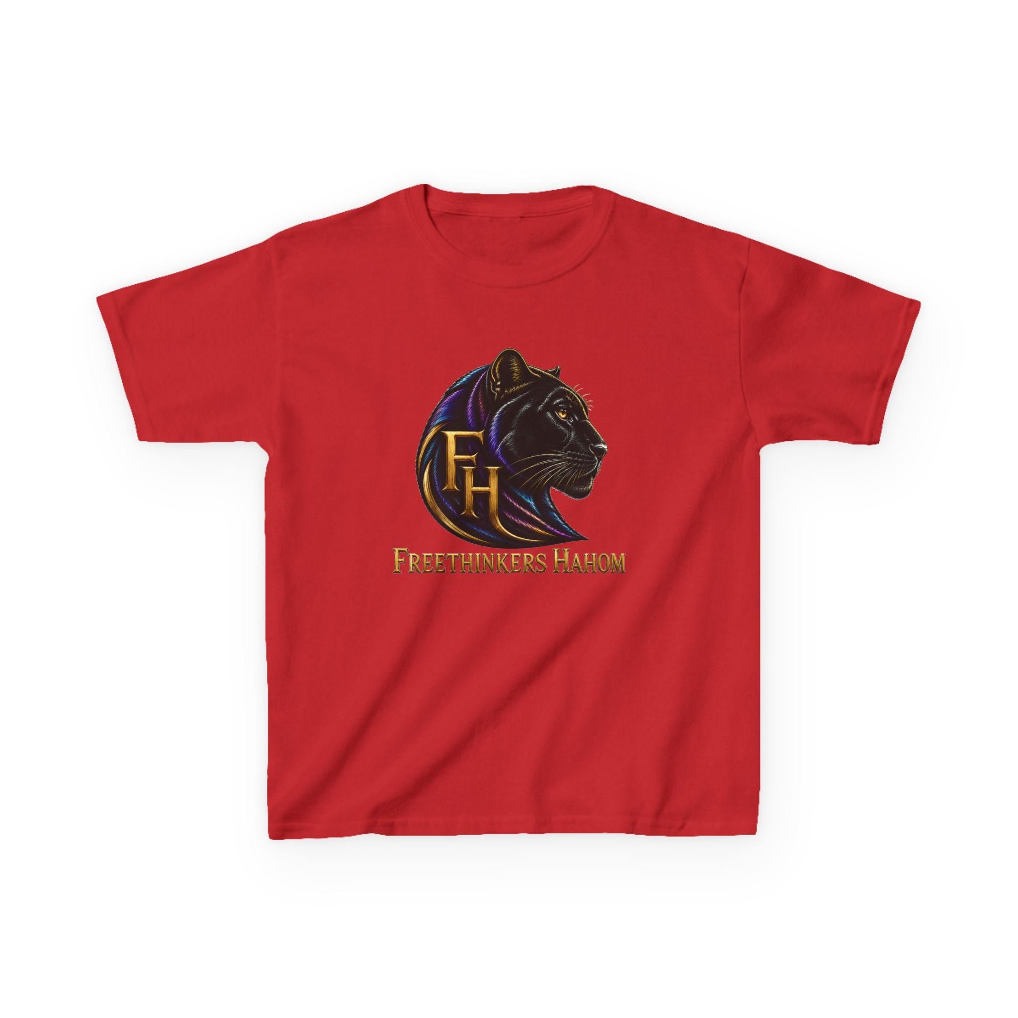 Freethinkers Hahom Panther Logo Kids Tee | Black Panther Graphic, view 5