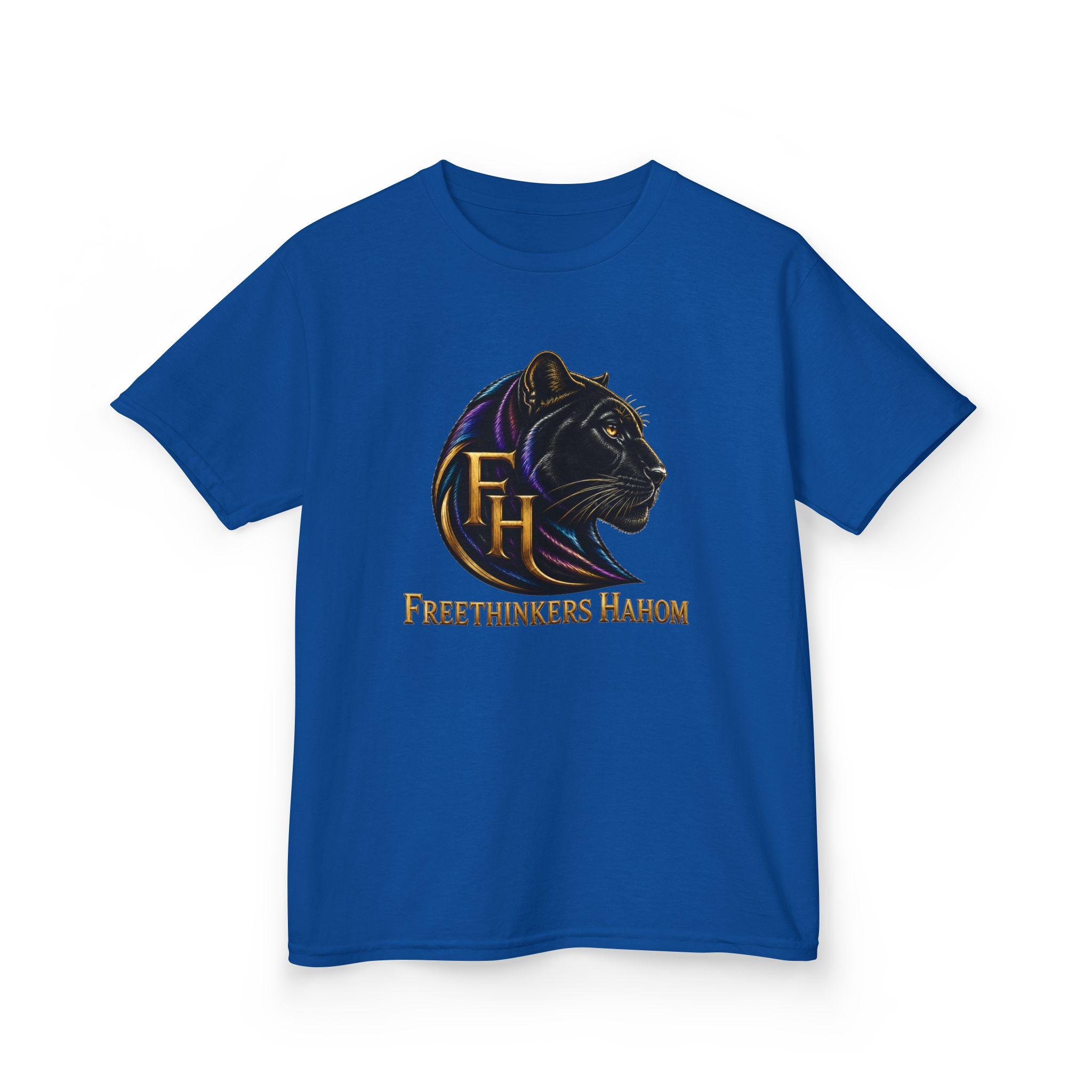 Freethinkers Hahom Panther Logo Kids Tee | Black Panther Graphic, view 8