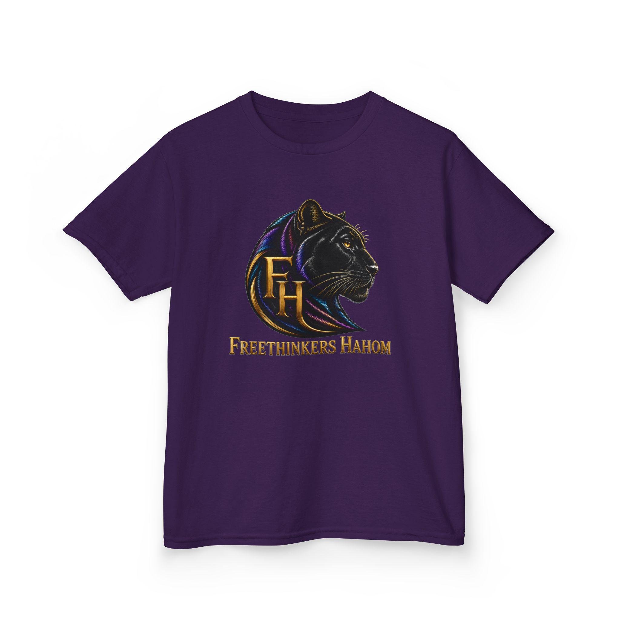 Freethinkers Hahom Panther Logo Kids Tee | Black Panther Graphic, view 9