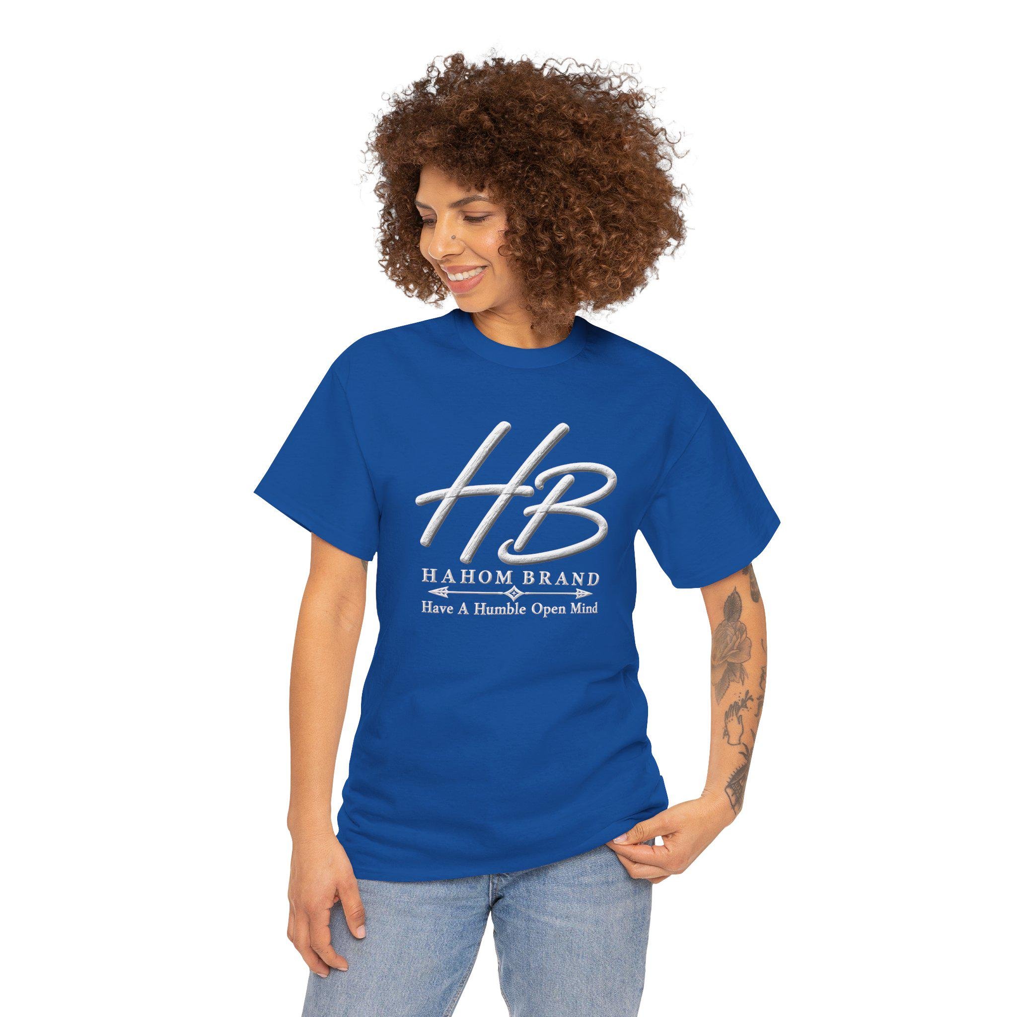 HB Monogram Logo T-Shirt | Hahom Brand Have A Humble Open Mind, view 14