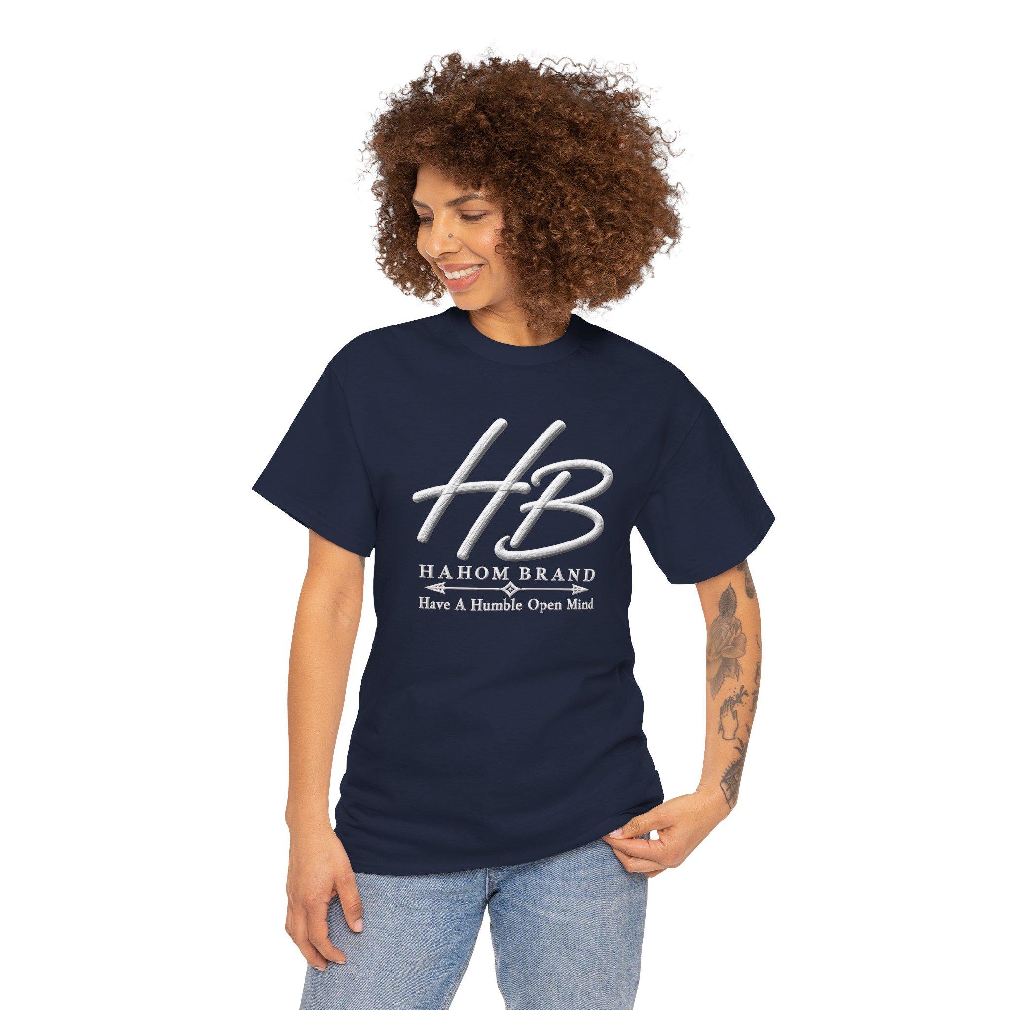 HB Monogram Logo T-Shirt | Hahom Brand Have A Humble Open Mind, view 18