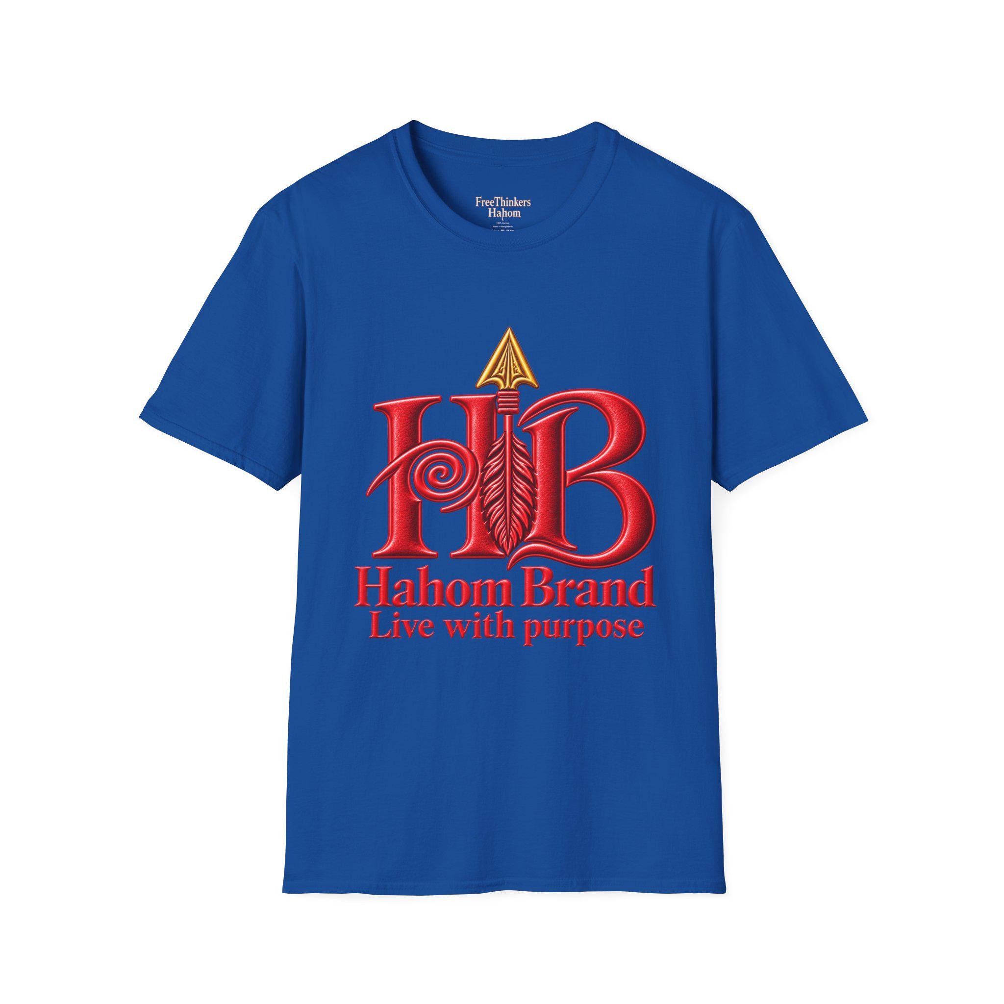 Hahom Brand Logo T-Shirt | Purple HB Spiral Logo, view 13