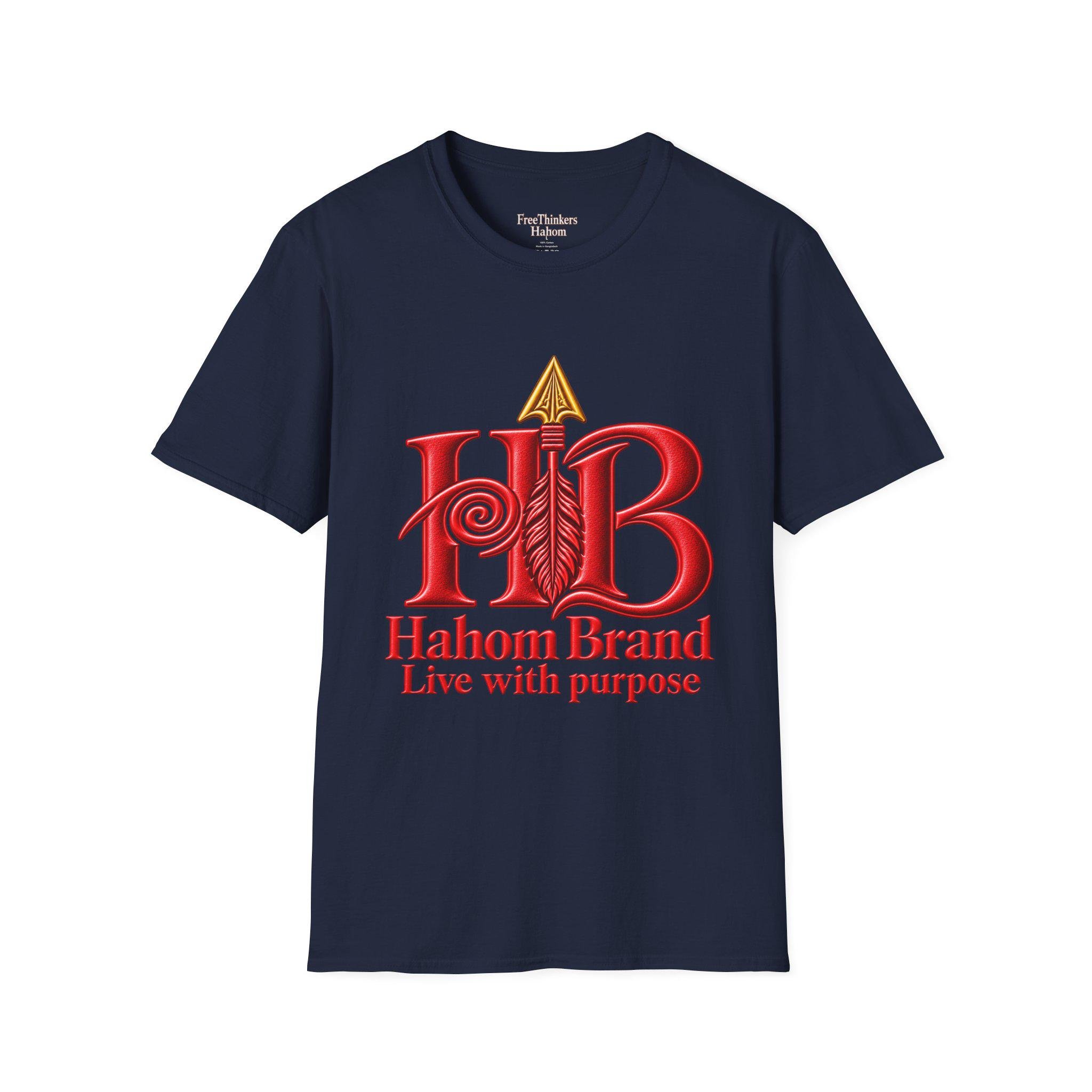 Hahom Brand Logo T-Shirt | Purple HB Spiral Logo, view 15
