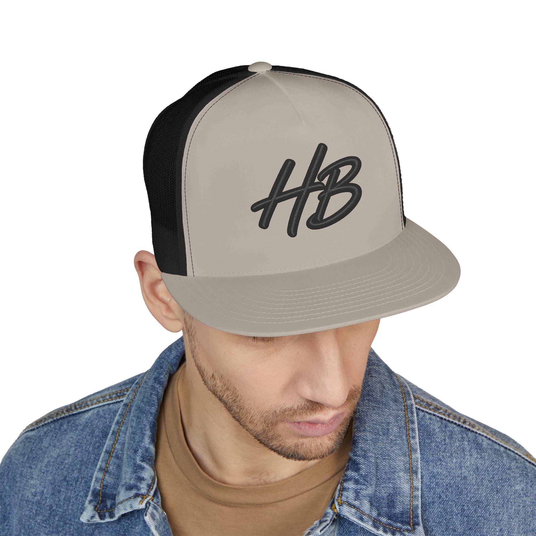 Freethinkers Hahom HB(Hahom Brand) Script Logo Trucker Cap 5-Panel Mesh Snapback, view 15