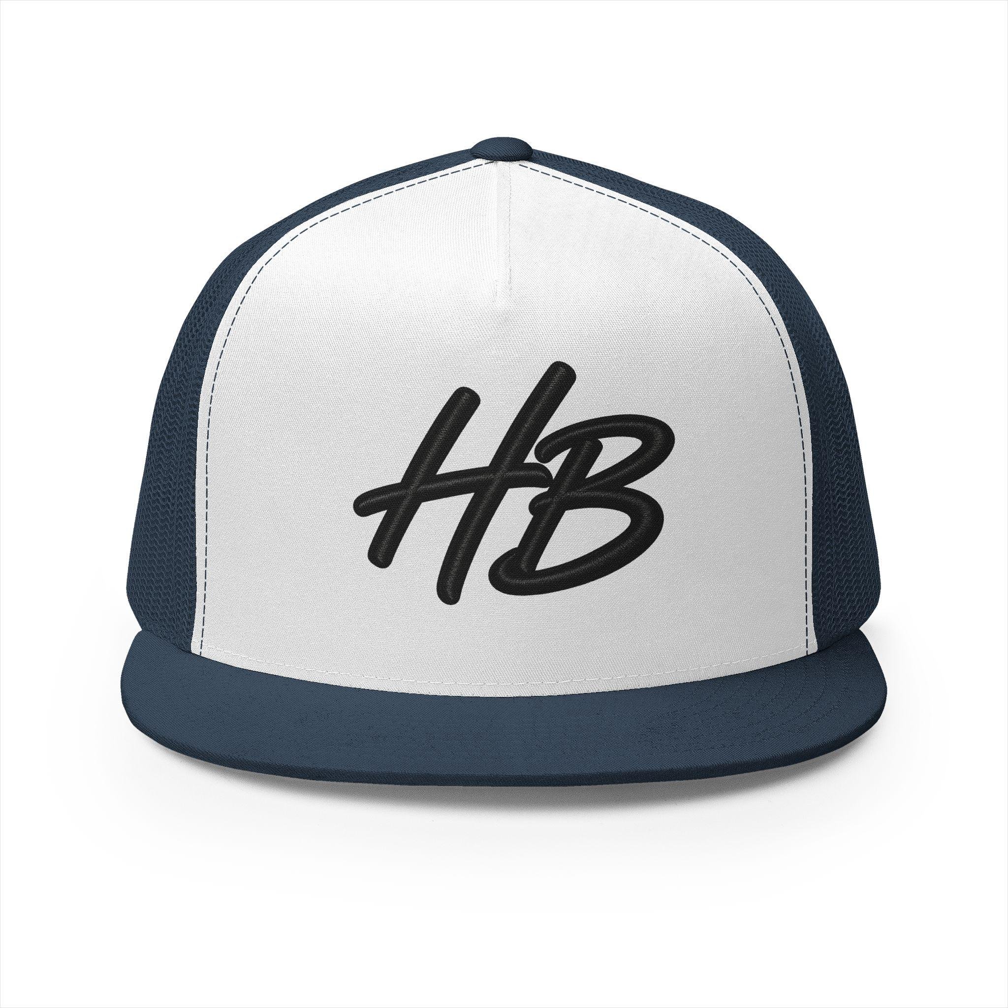 Freethinkers Hahom HB(Hahom Brand) Script Logo Trucker Cap 5-Panel Mesh Snapback, view 2