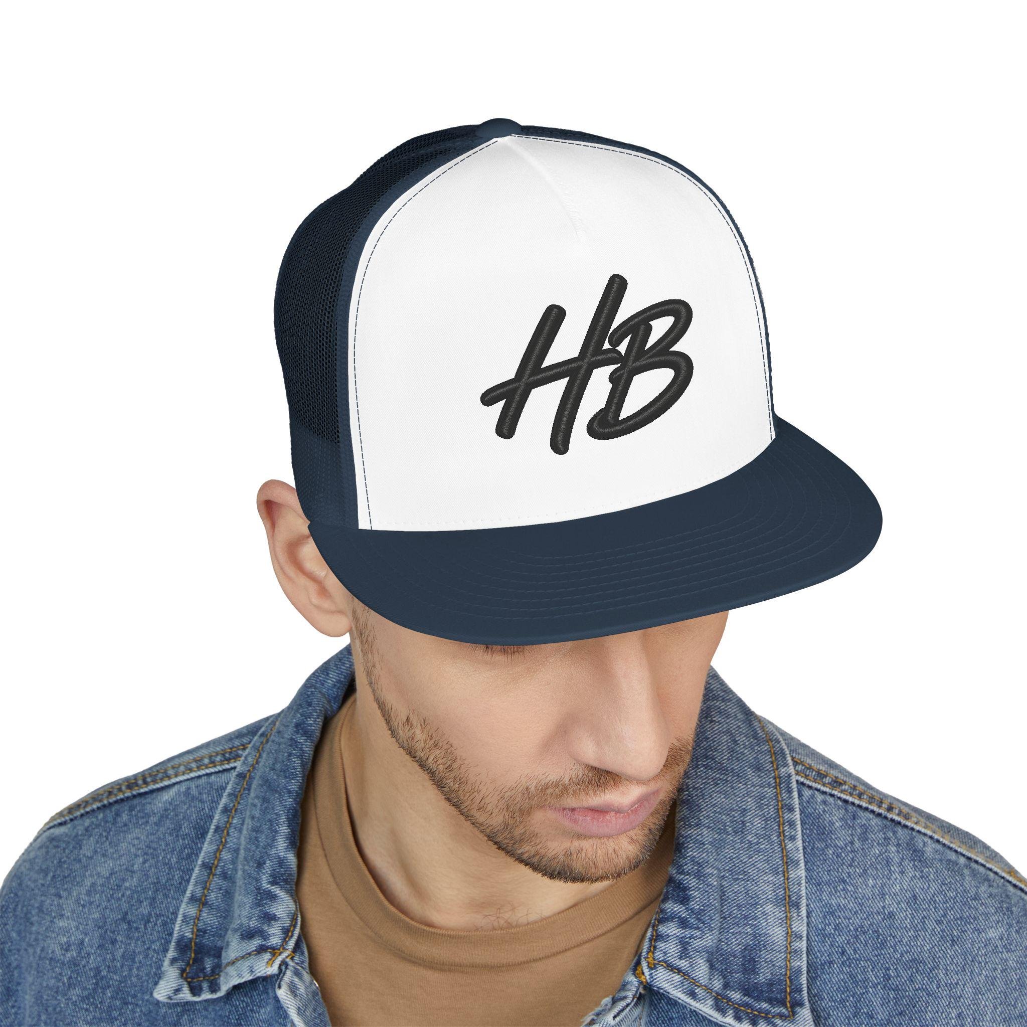Freethinkers Hahom HB(Hahom Brand) Script Logo Trucker Cap 5-Panel Mesh Snapback, view 4