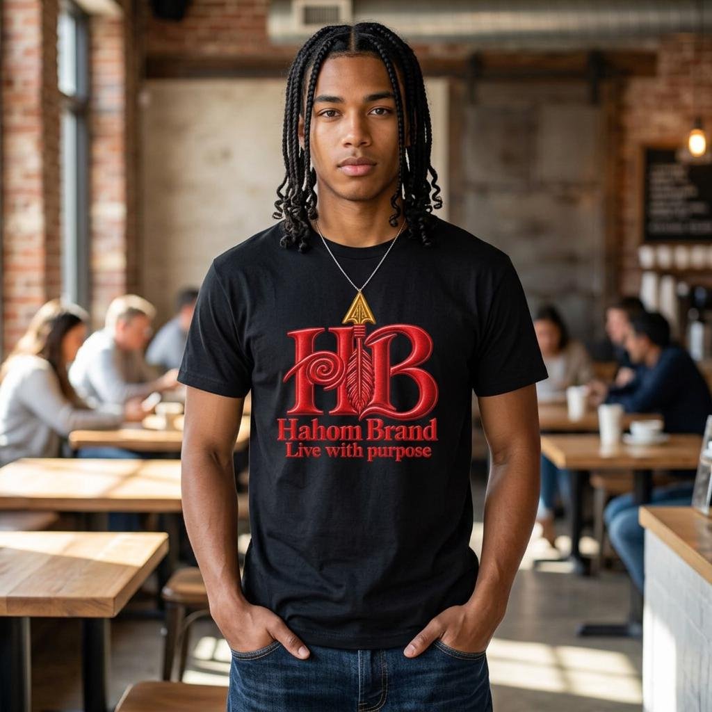Hahom Brand HB Logo Tee | Live With Purpose T-Shirt