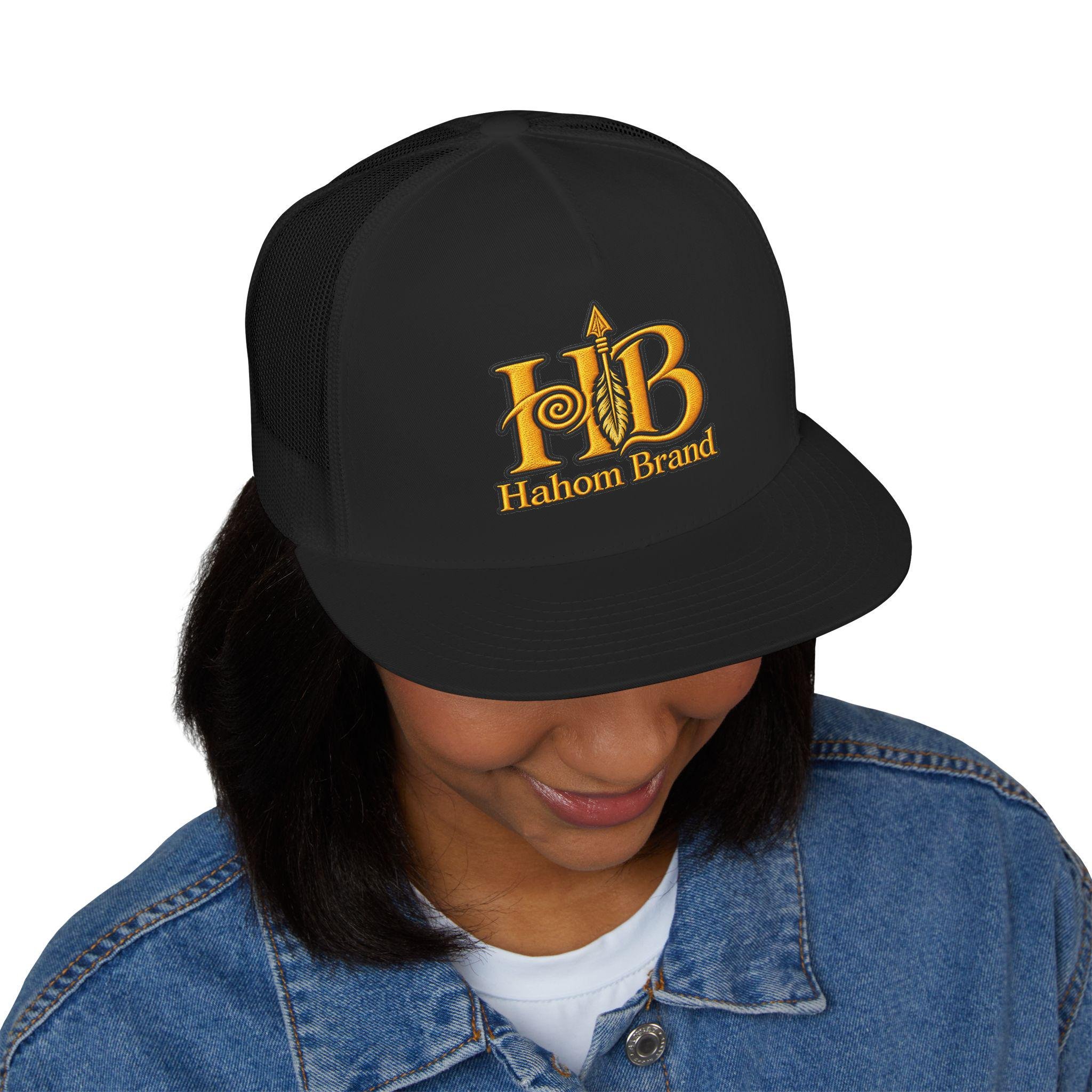 HB Arrow Logo 5 Panel Trucker Cap | Hahom Brand