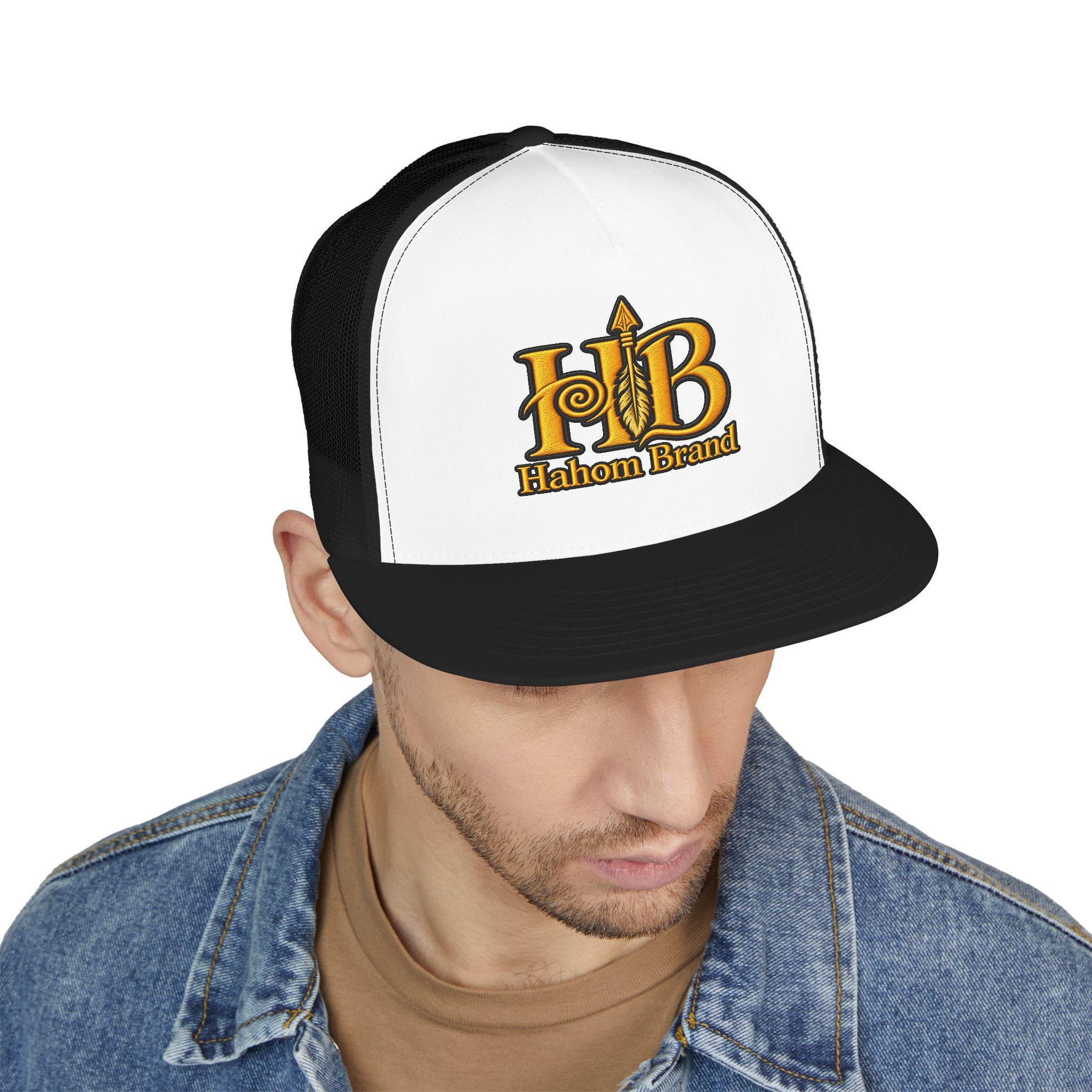 HB Arrow Logo 5 Panel Trucker Cap | Hahom Brand, view 15