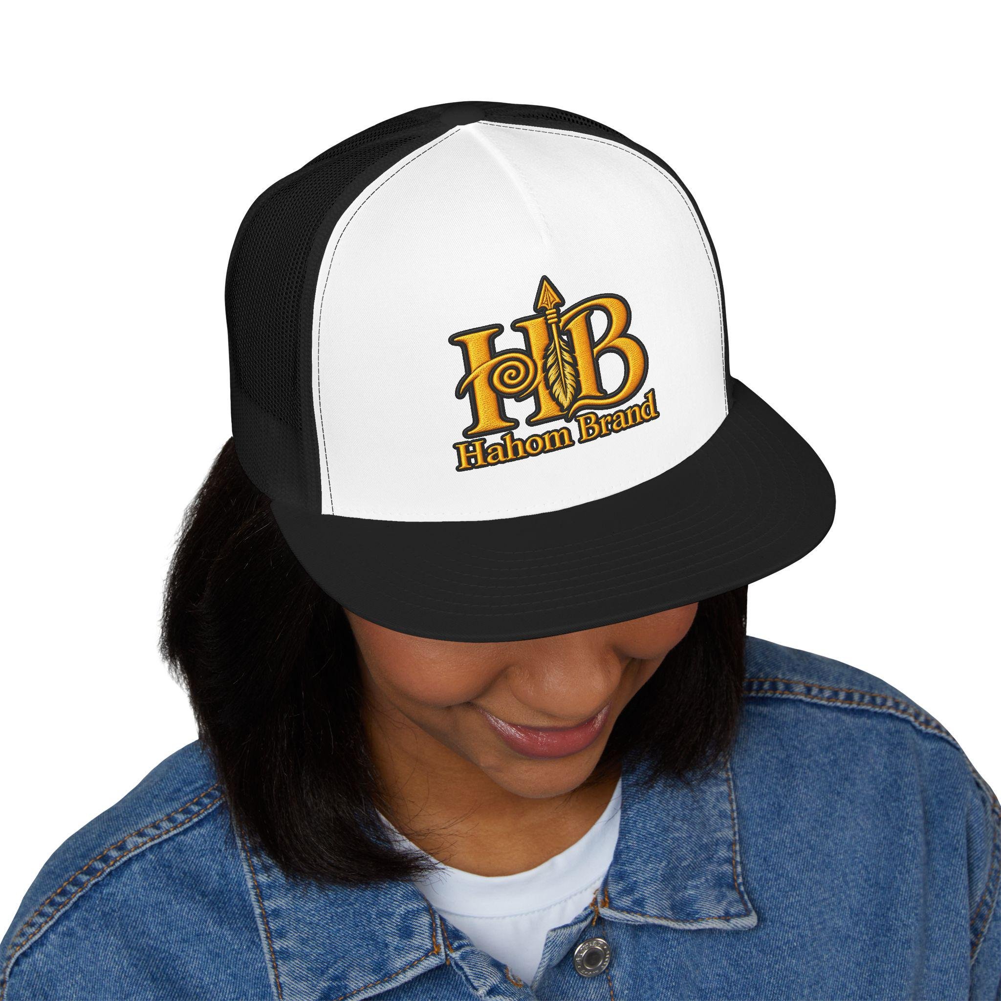 HB Arrow Logo 5 Panel Trucker Cap | Hahom Brand, view 17