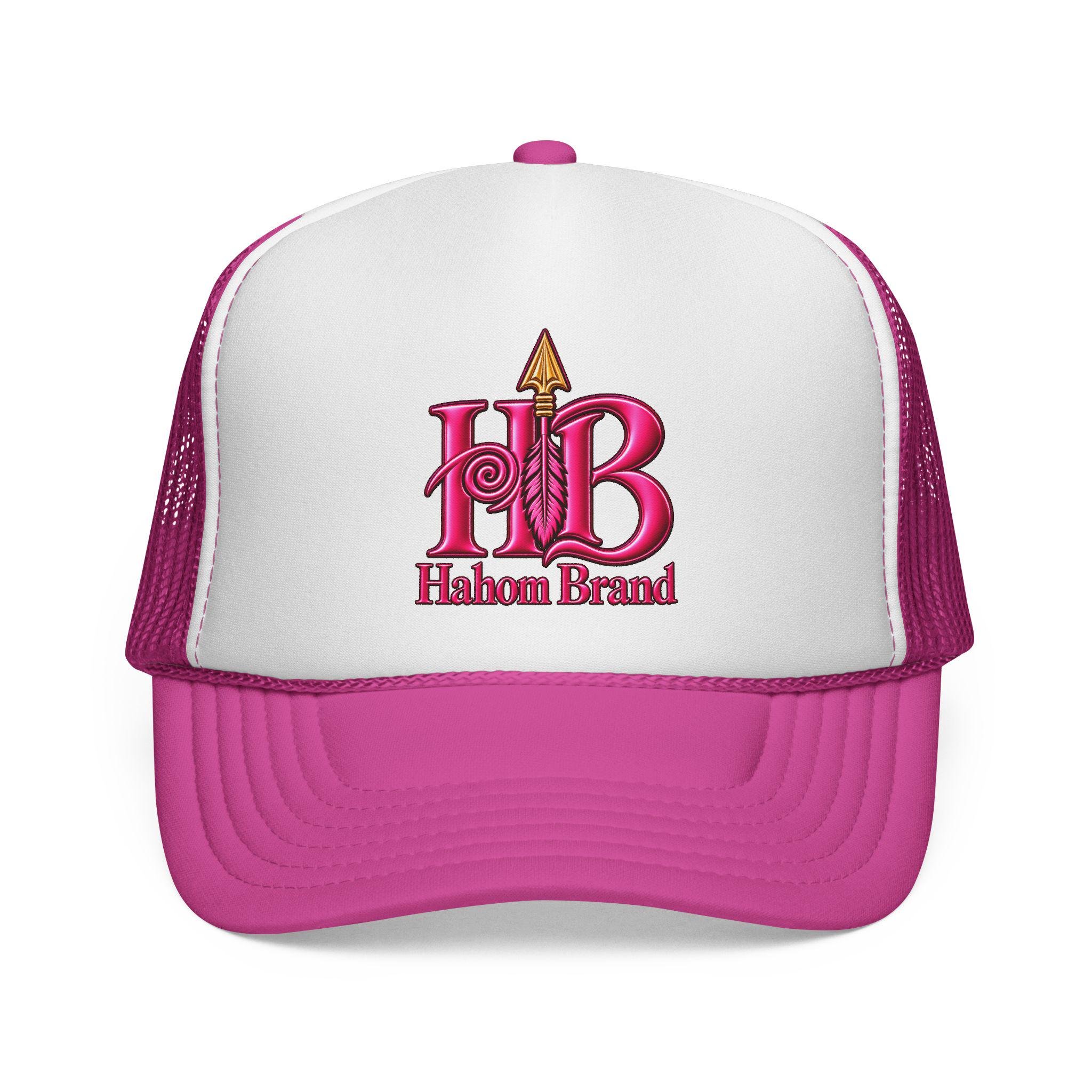 HB Arrow Logo Trucker Cap | Pink Mesh Baseball Hat