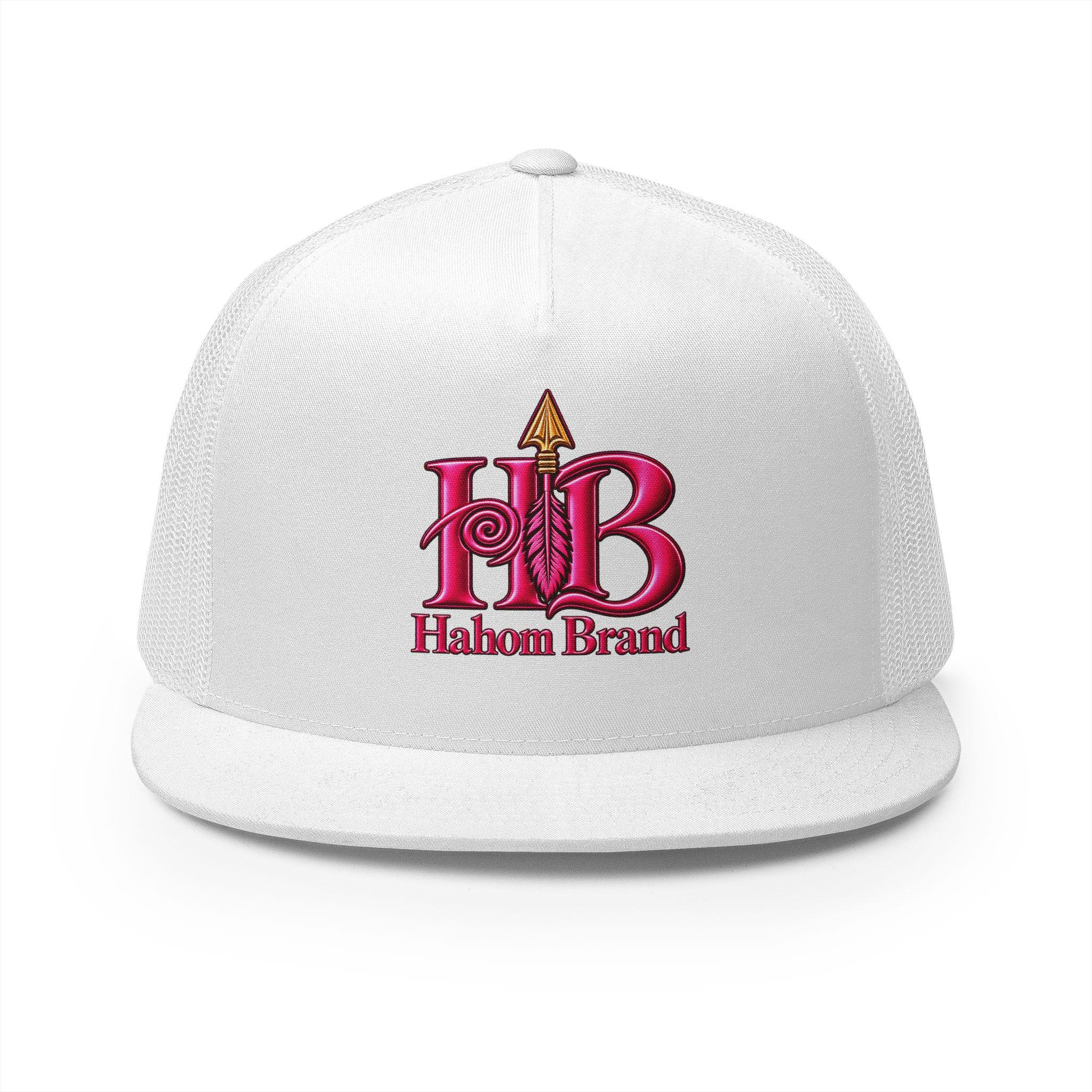 HB Arrow Logo 5 Panel Trucker Cap |DTF Mesh Snapback, view 2