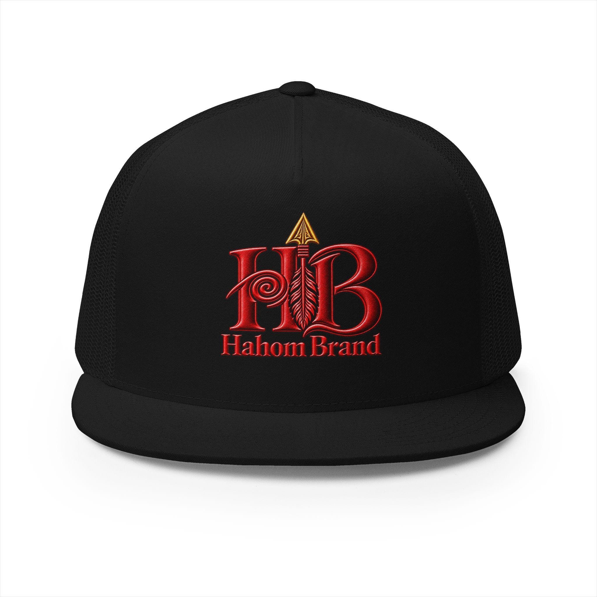 HB Logo Arrow 5 Panel Trucker Cap | Hahom Brand
