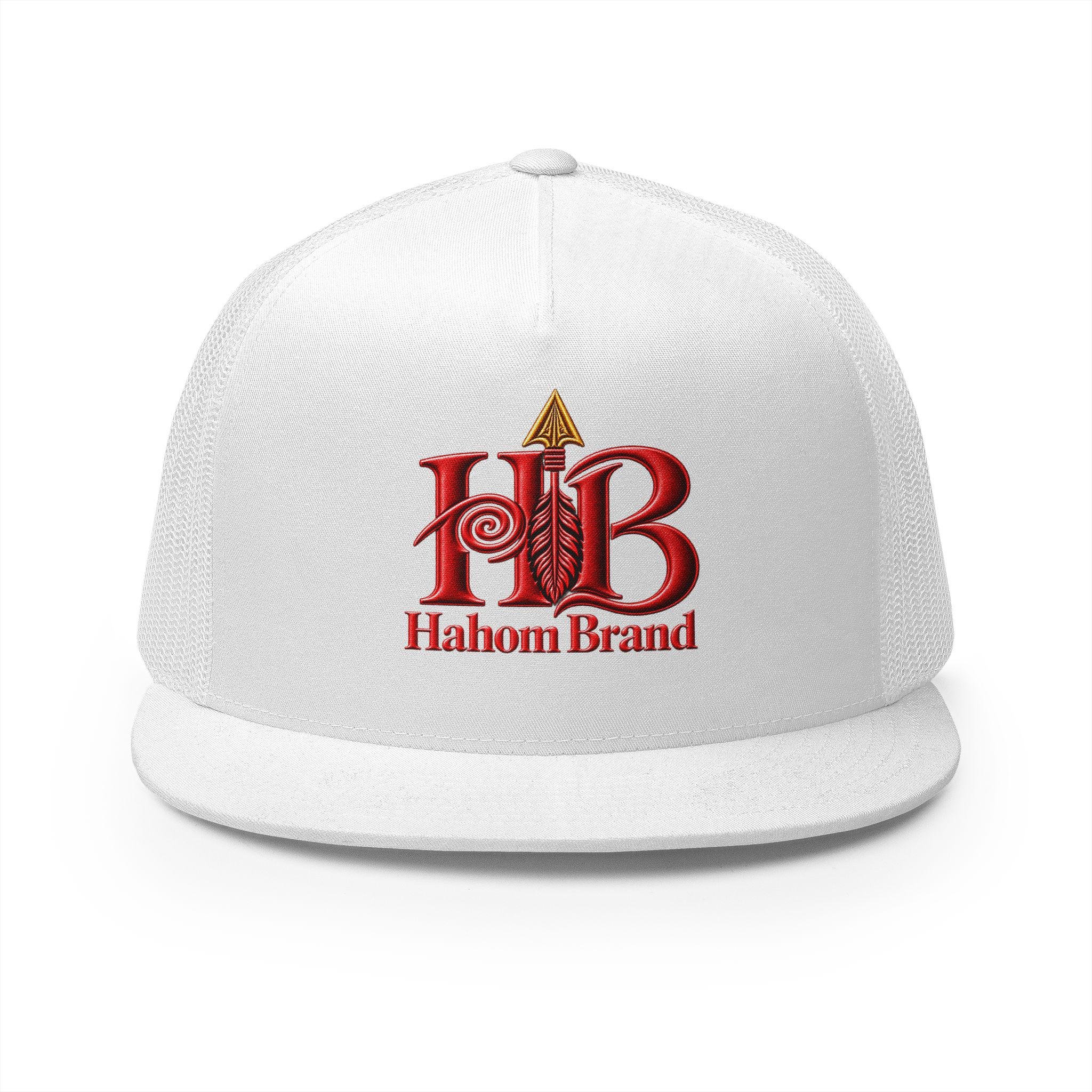 HB Logo Arrow 5 Panel Trucker Cap | Hahom Brand, view 2