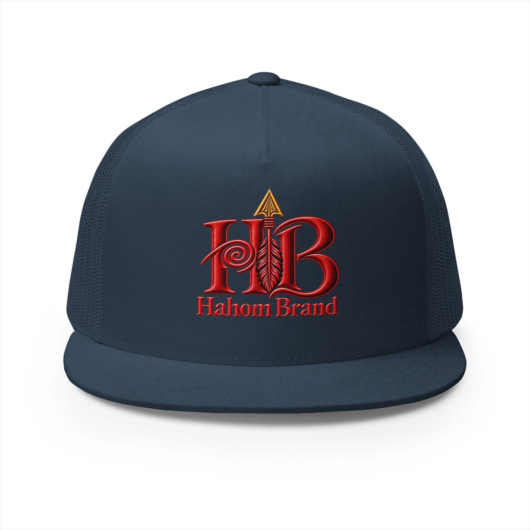 HB Logo Arrow 5 Panel Trucker Cap | Hahom Brand, view 8