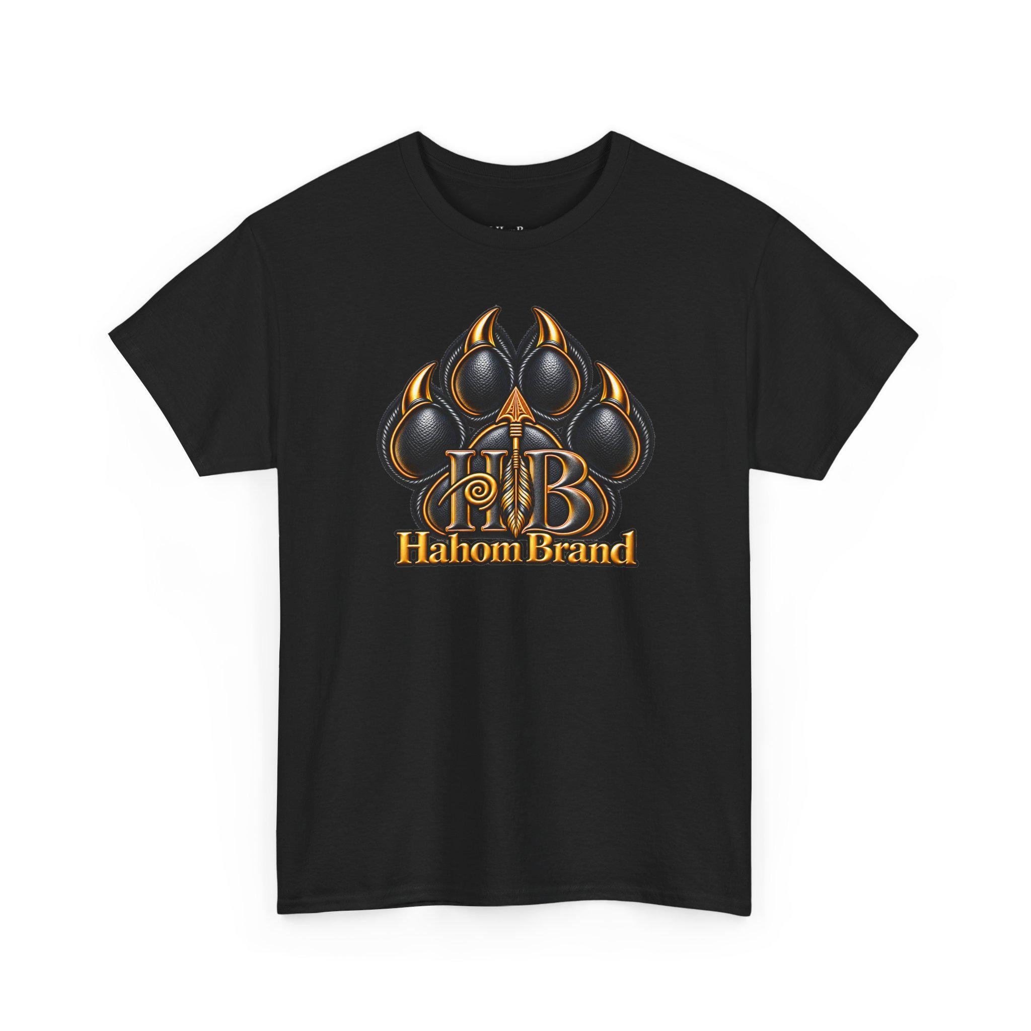Black Paw Print Logo T-Shirt | HB HahomBrand Graphic Tee, view 12