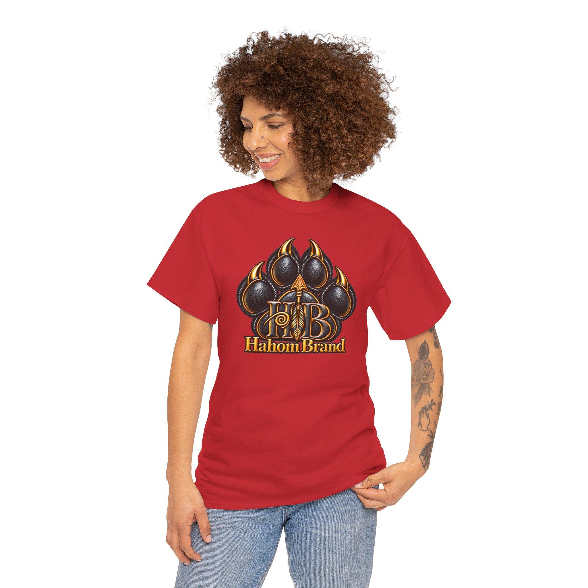 Black Paw Print Logo T-Shirt | HB HahomBrand Graphic Tee, view 20