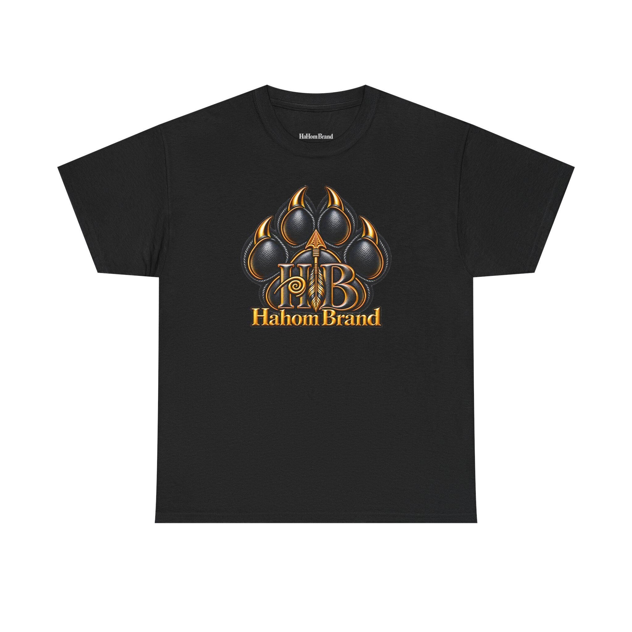 Black Paw Print Logo T-Shirt | HB HahomBrand Graphic Tee, view 3