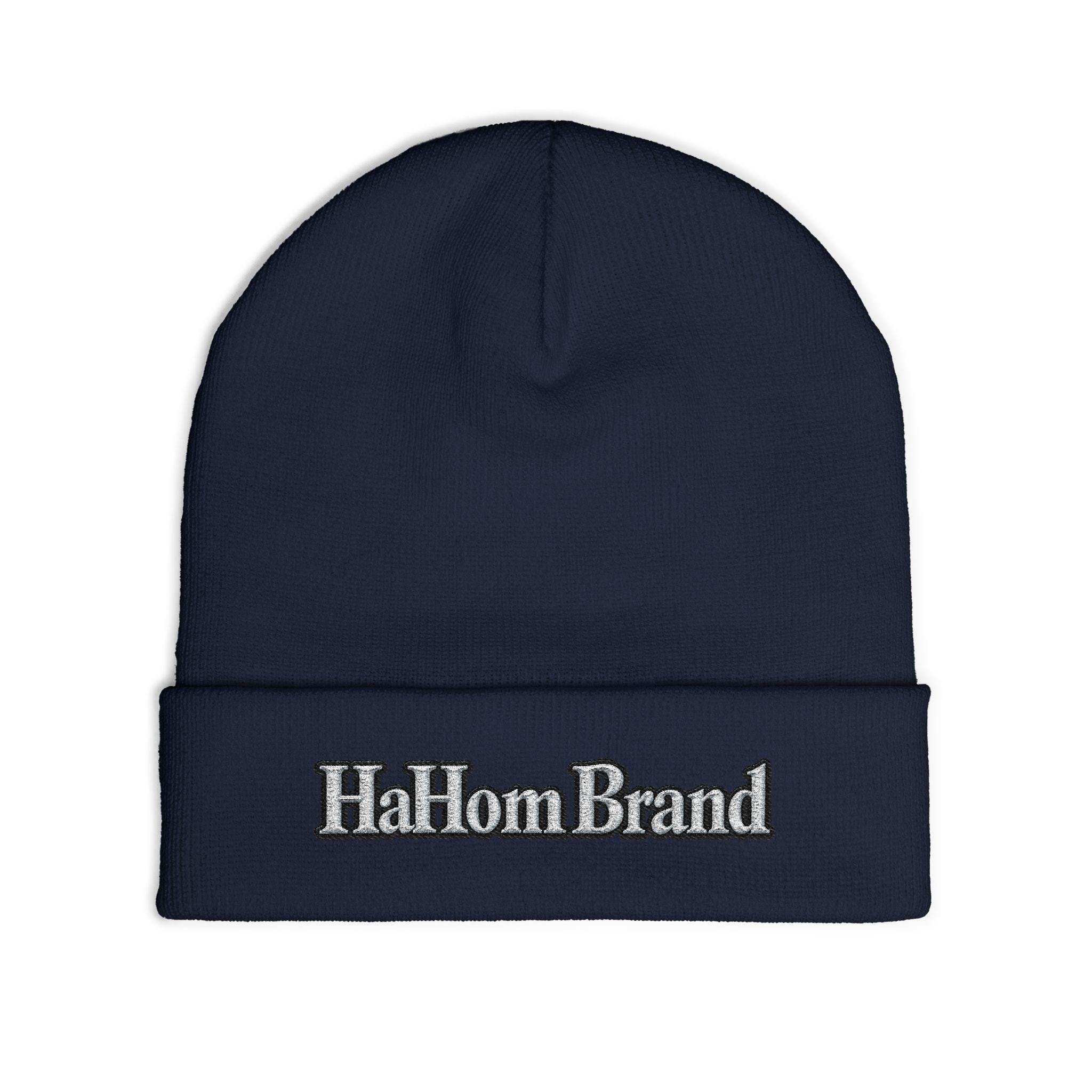 HaHom Brand Embroidered Knit Beanie | Cuffed Winter Hat, view 10